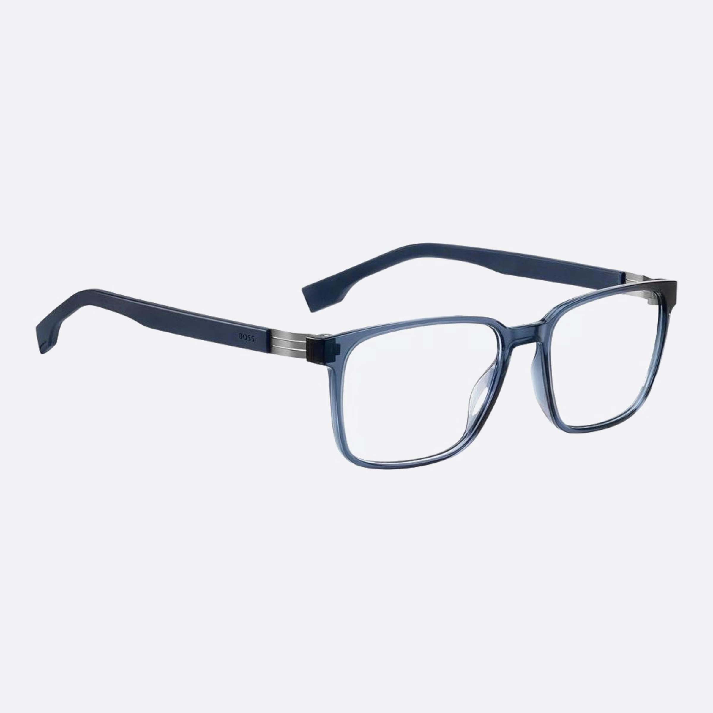 Boss 55mm Boss Pjp Blue Geometric Men Eyeglasses - Lifestyle Shot