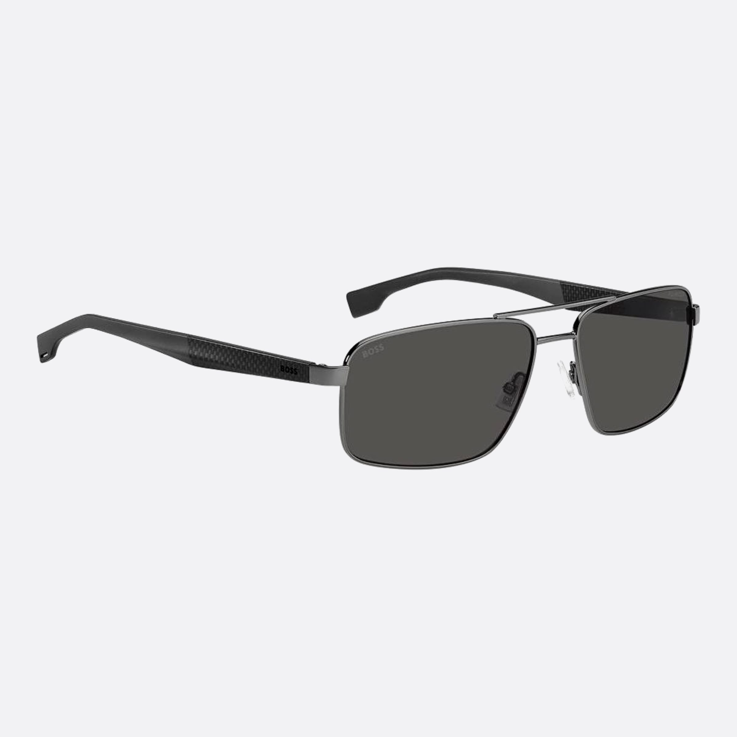 Boss 59mm Boss V81 Black Geometric Men Sunglasses - Lifestyle Shot