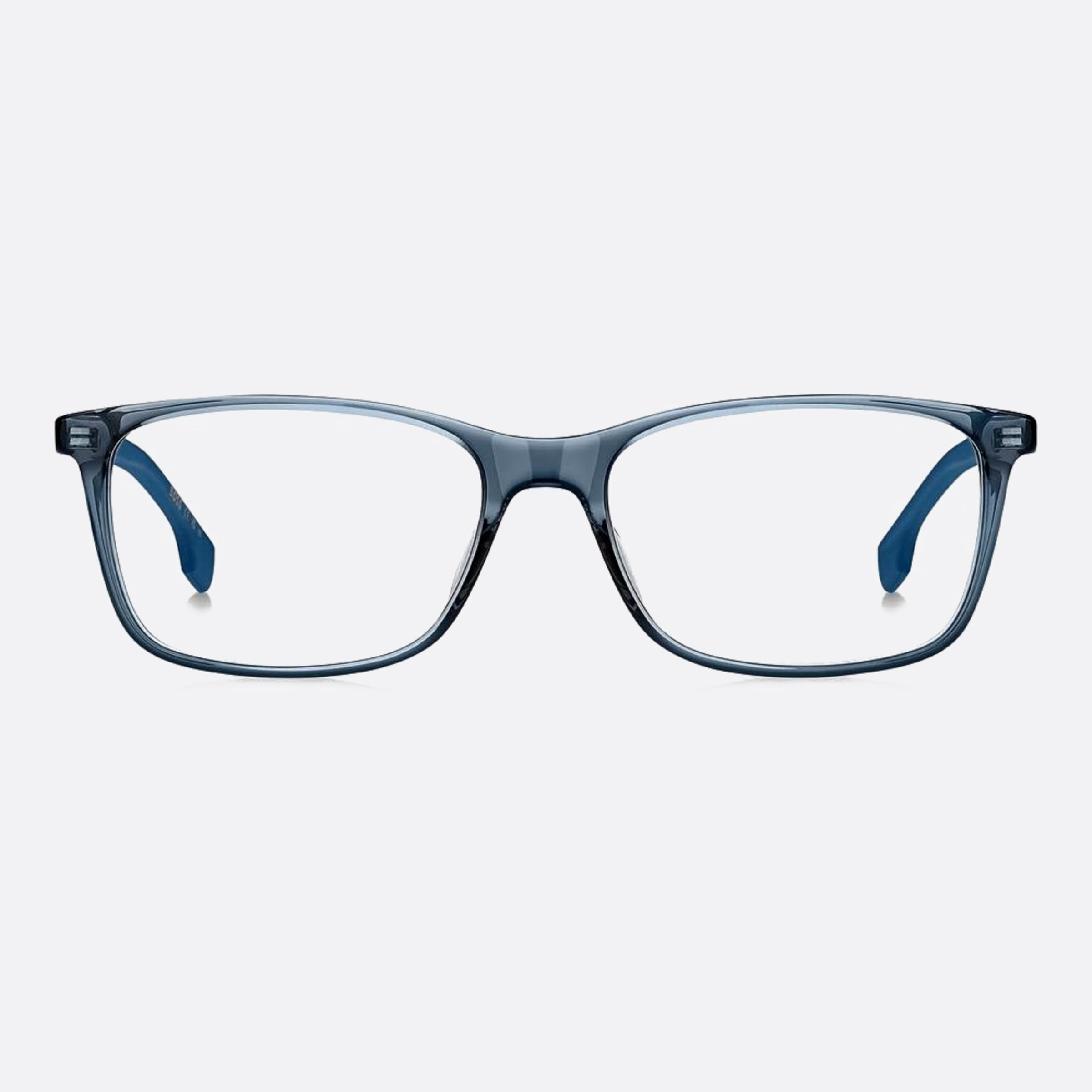 Boss 55mm Boss Pjp Blue Geometric Men Eyeglasses - Main View