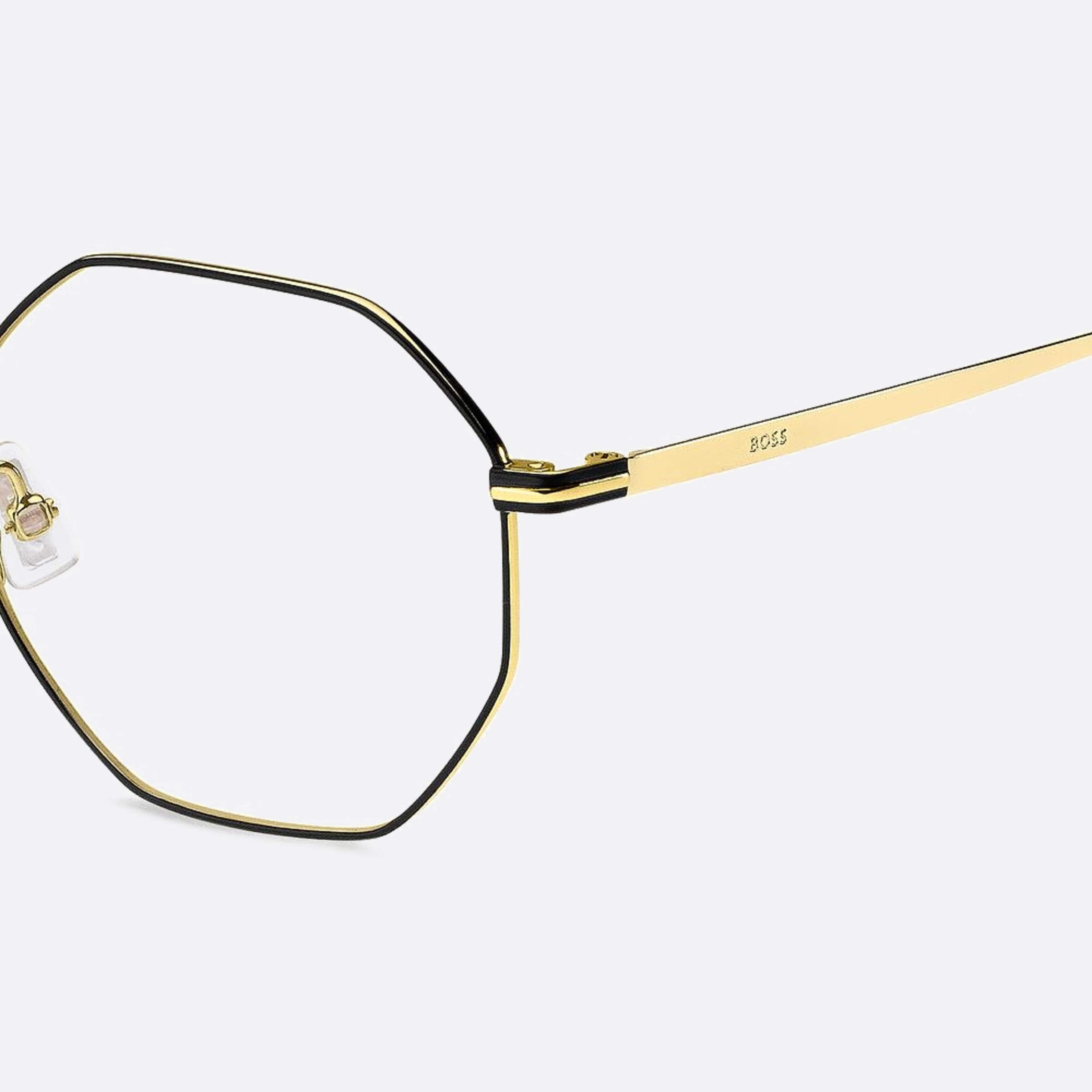 Boss 51mm Boss Rhl Gold Geometric Women Eyeglasses - Detail View