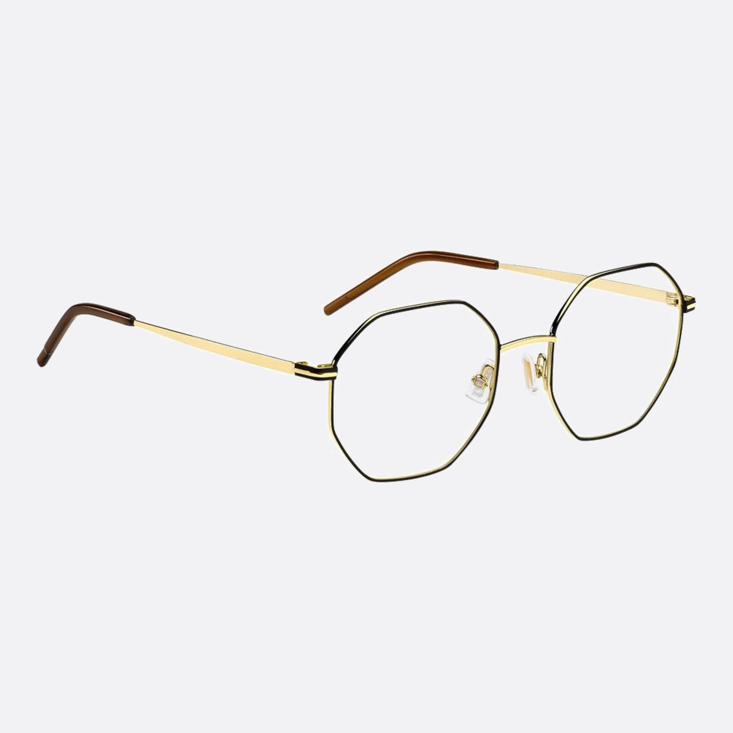 Boss 51mm Boss Rhl Gold Geometric Women Eyeglasses - Lifestyle Shot