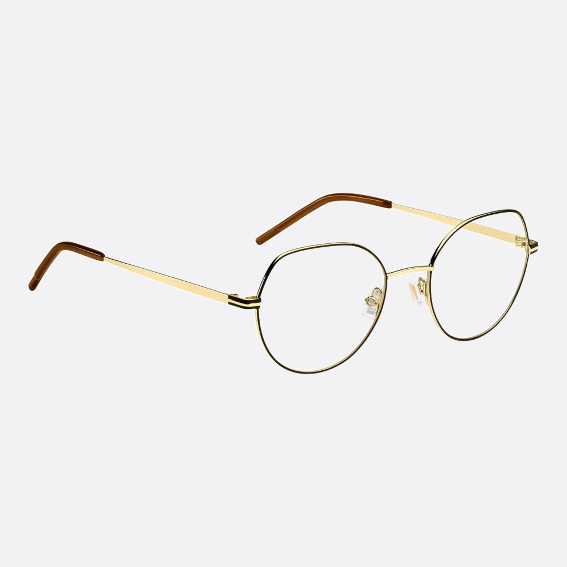 Boss 51mm Boss Rhl Gold Geometric Women Eyeglasses - Detail View