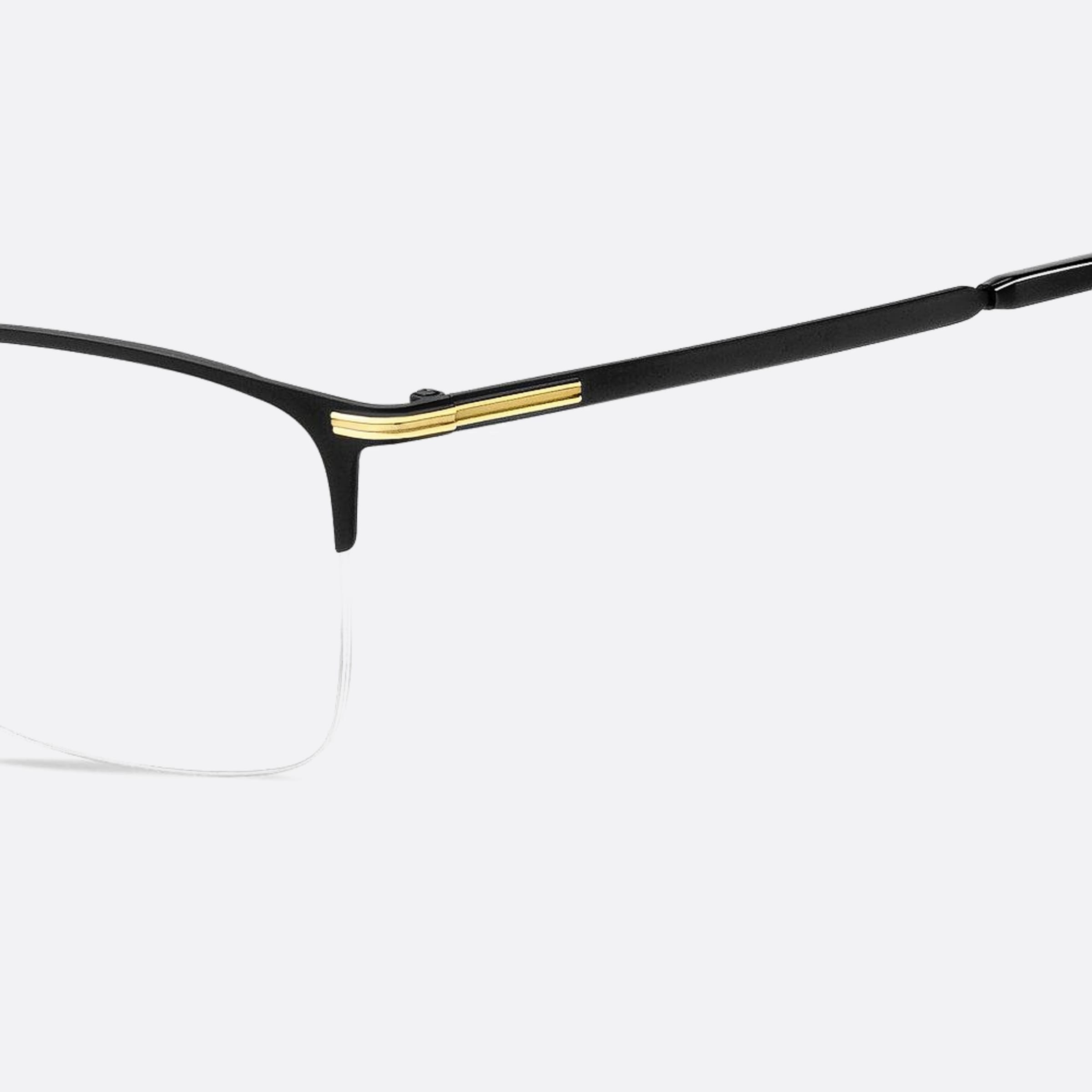 Boss 54mm Boss I46 Black Geometric Men Eyeglasses - Detail View