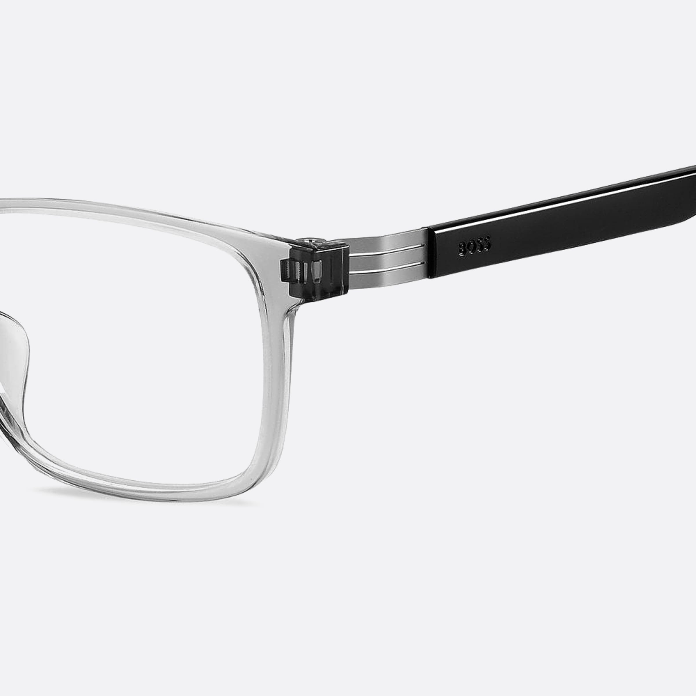 Boss 55mm Boss R6s Grey Geometric Men Eyeglasses - Lifestyle Shot