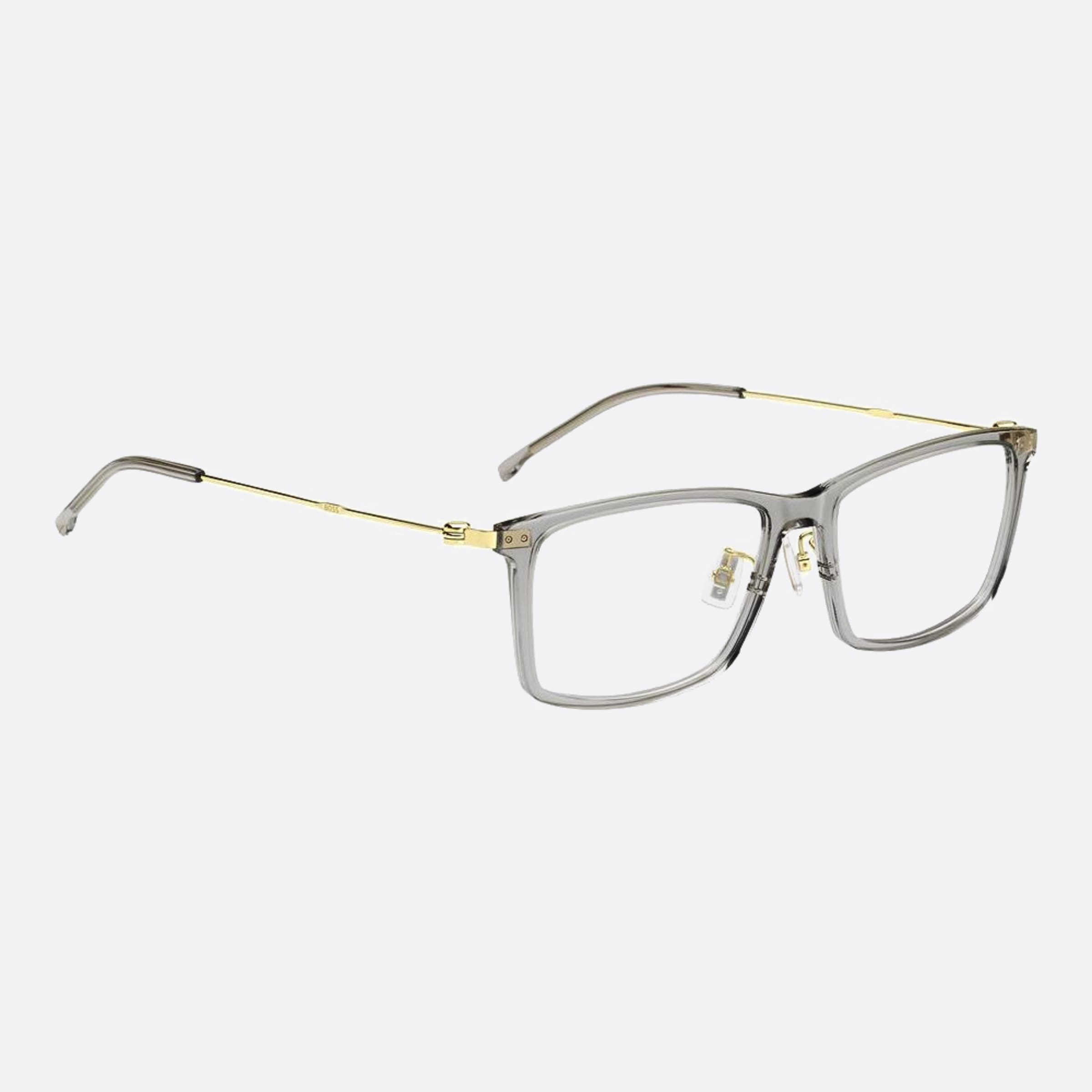 Boss 55mm Boss Ft3 Grey Geometric Men Eyeglasses - Detail View