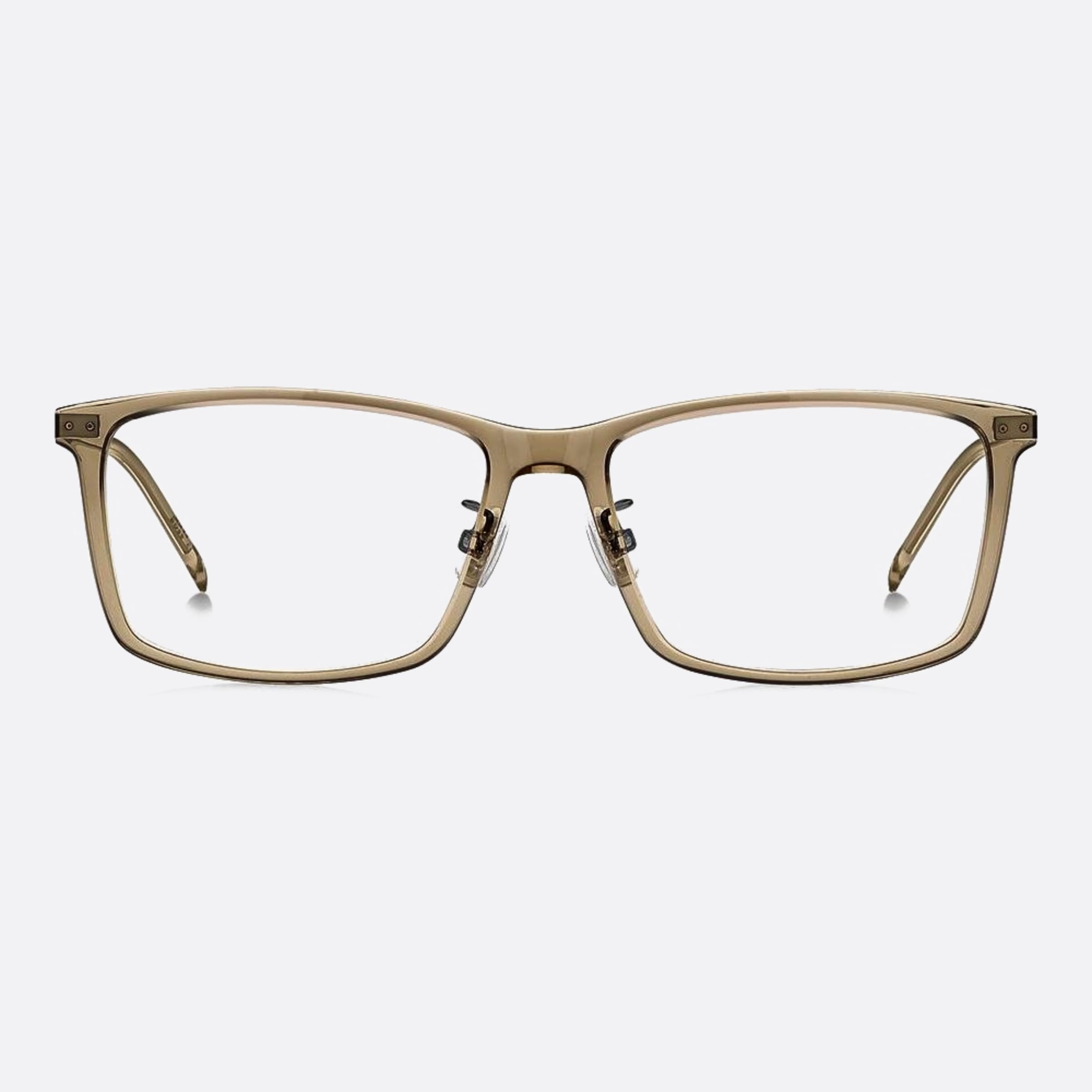 Boss 55mm Boss R1t Grey Geometric Men Eyeglasses - Main View