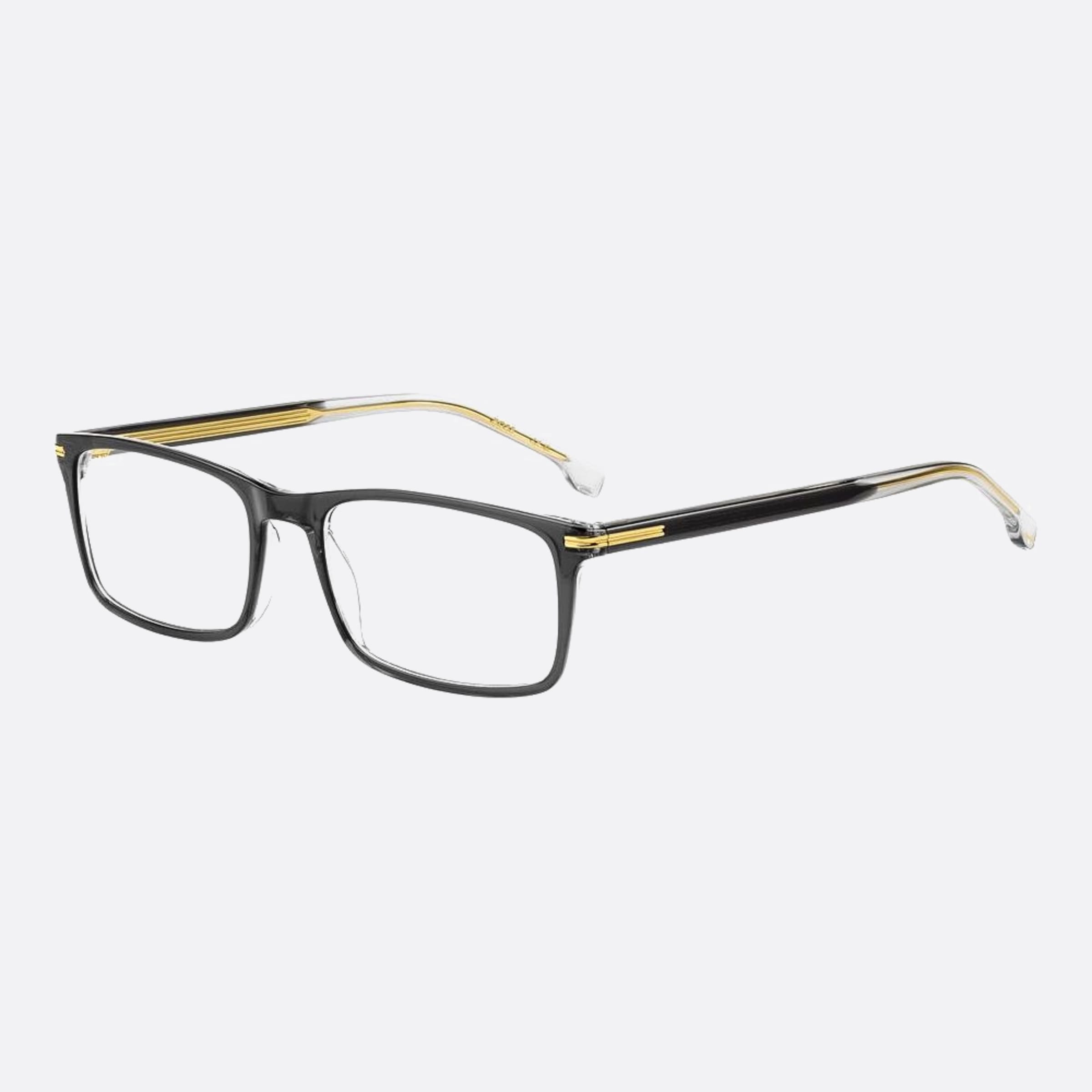 Boss 55mm Boss Kb7 Grey Rectangle Men Eyeglasses - Side View