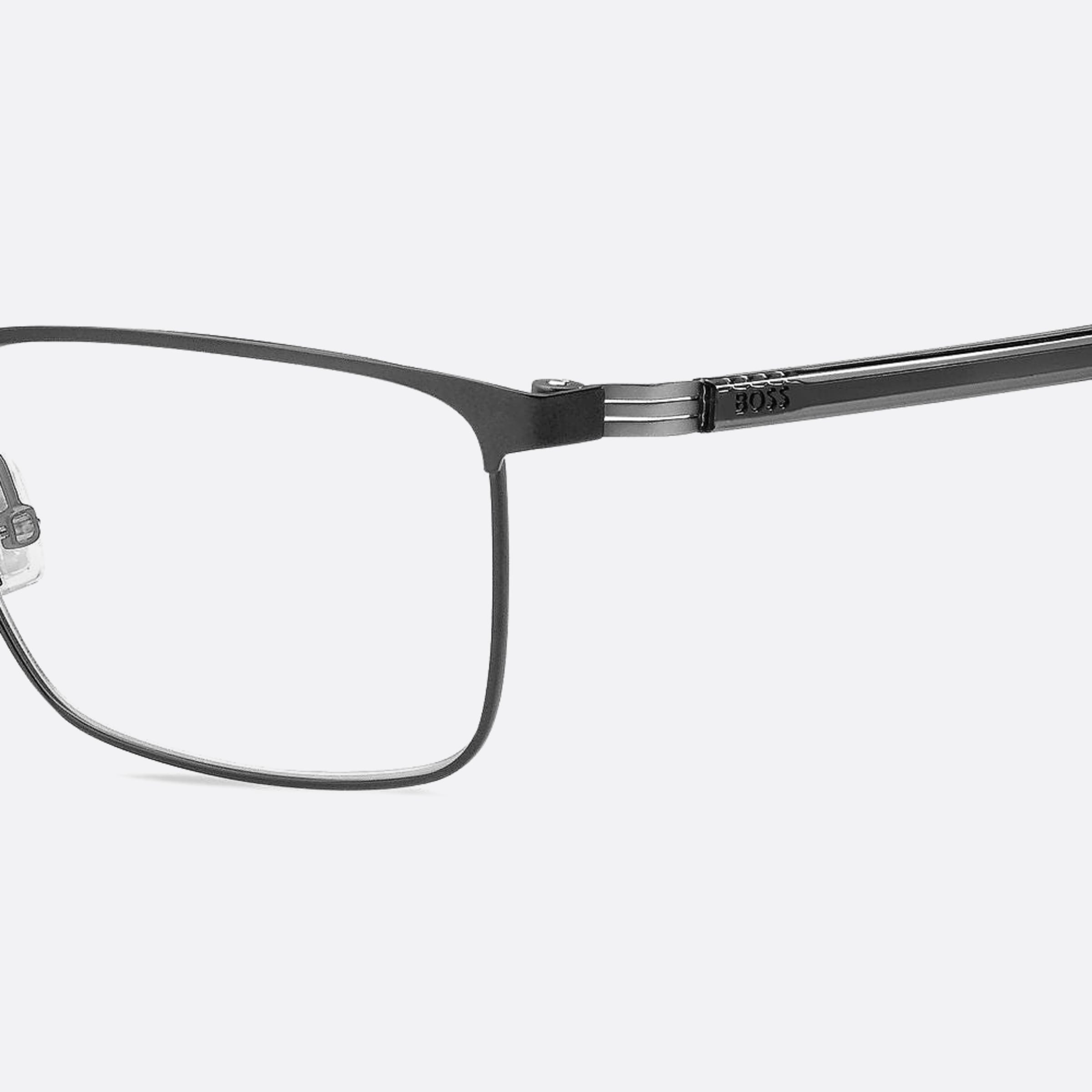 Boss 56mm Boss Svk Ruthenium Rectangle Men Eyeglasses - Detail View