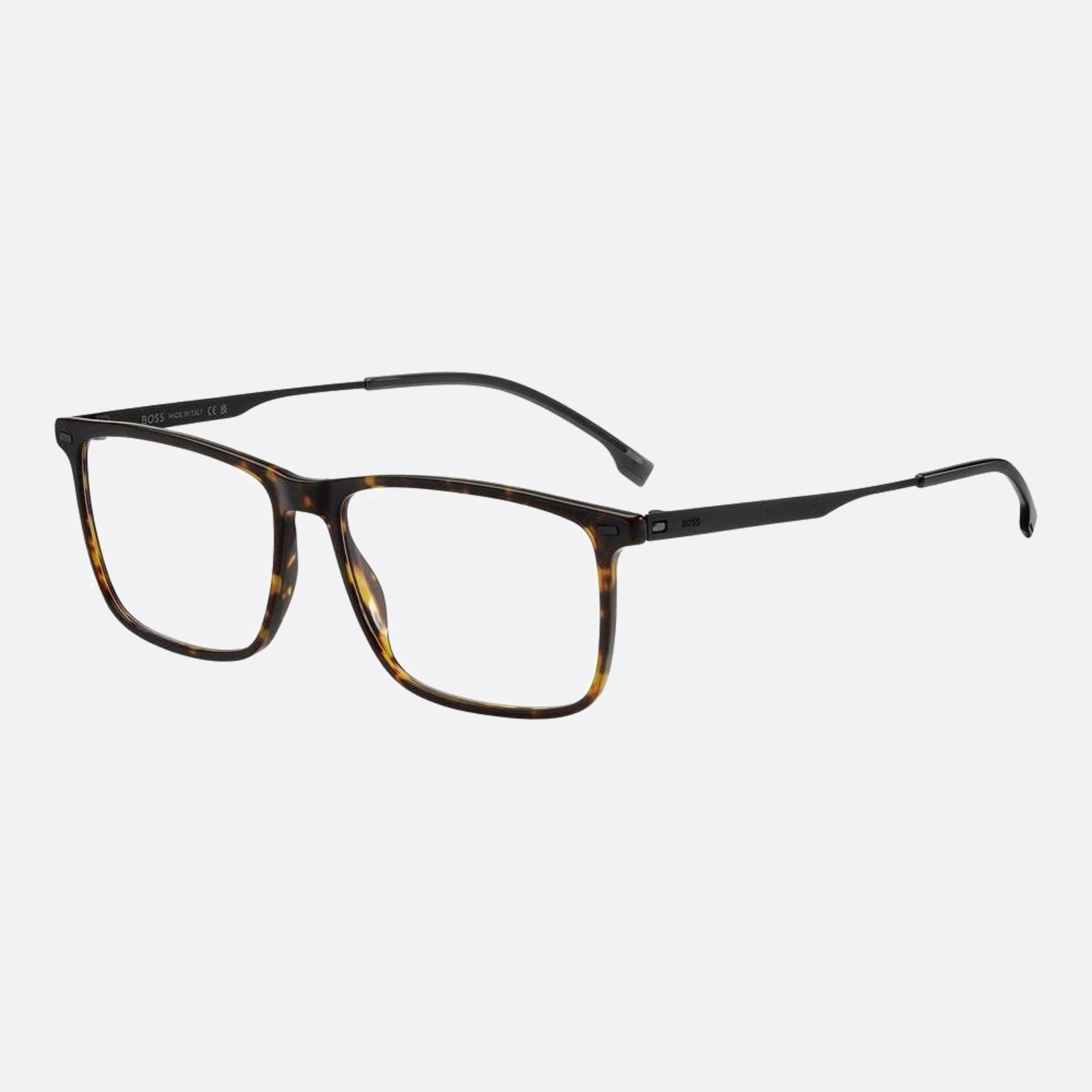 Boss 57mm Boss 2os Havana Squared Men Eyeglasses - Side View
