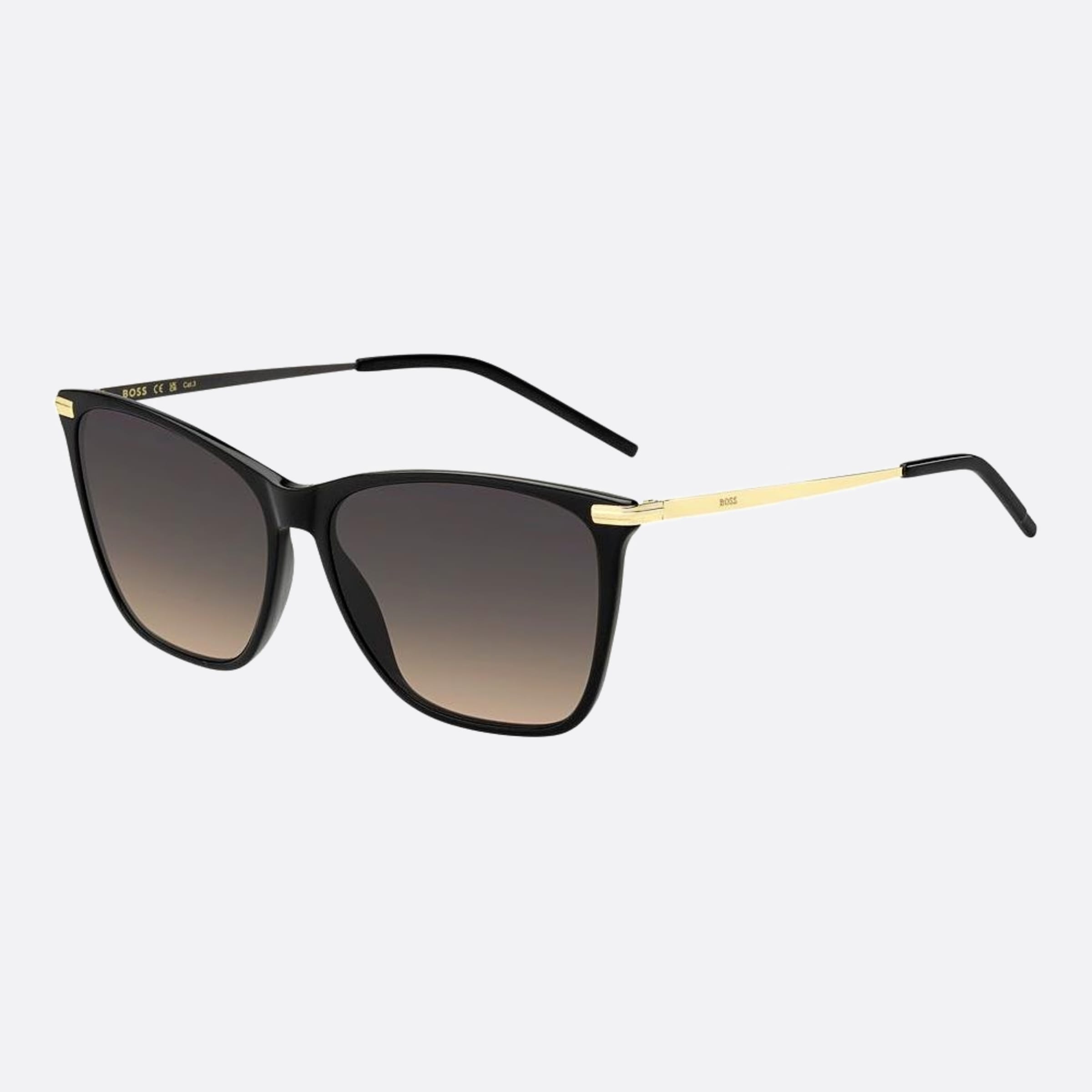 Boss 58mm Boss 2m2 Black Squared Women Sunglasses - Side View