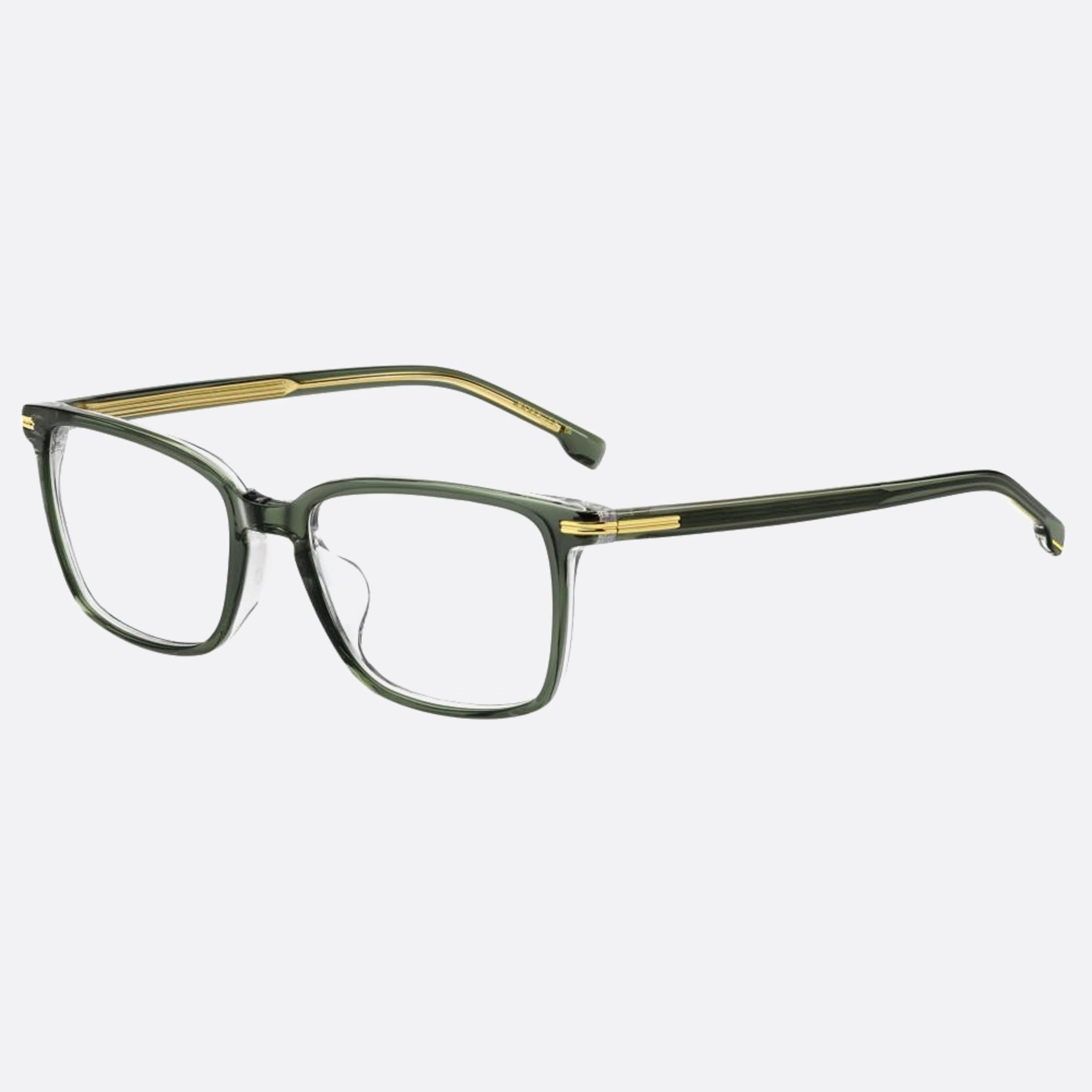 Boss 55mm Boss 1ed Green Squared Men Eyeglasses - Side View