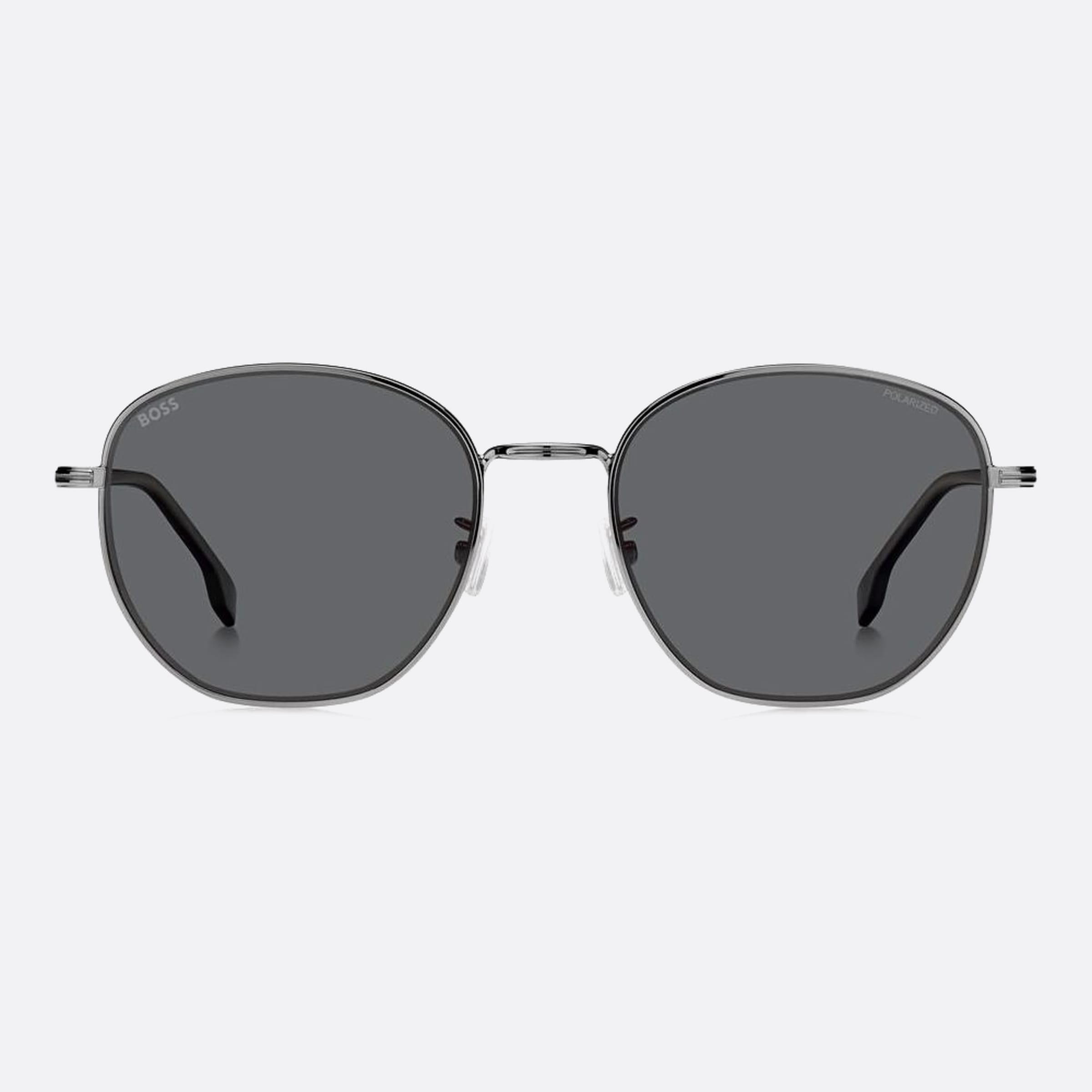 Boss 56mm Boss Kj1 Ruthenium Round Polarized Men Sunglasses - Main View