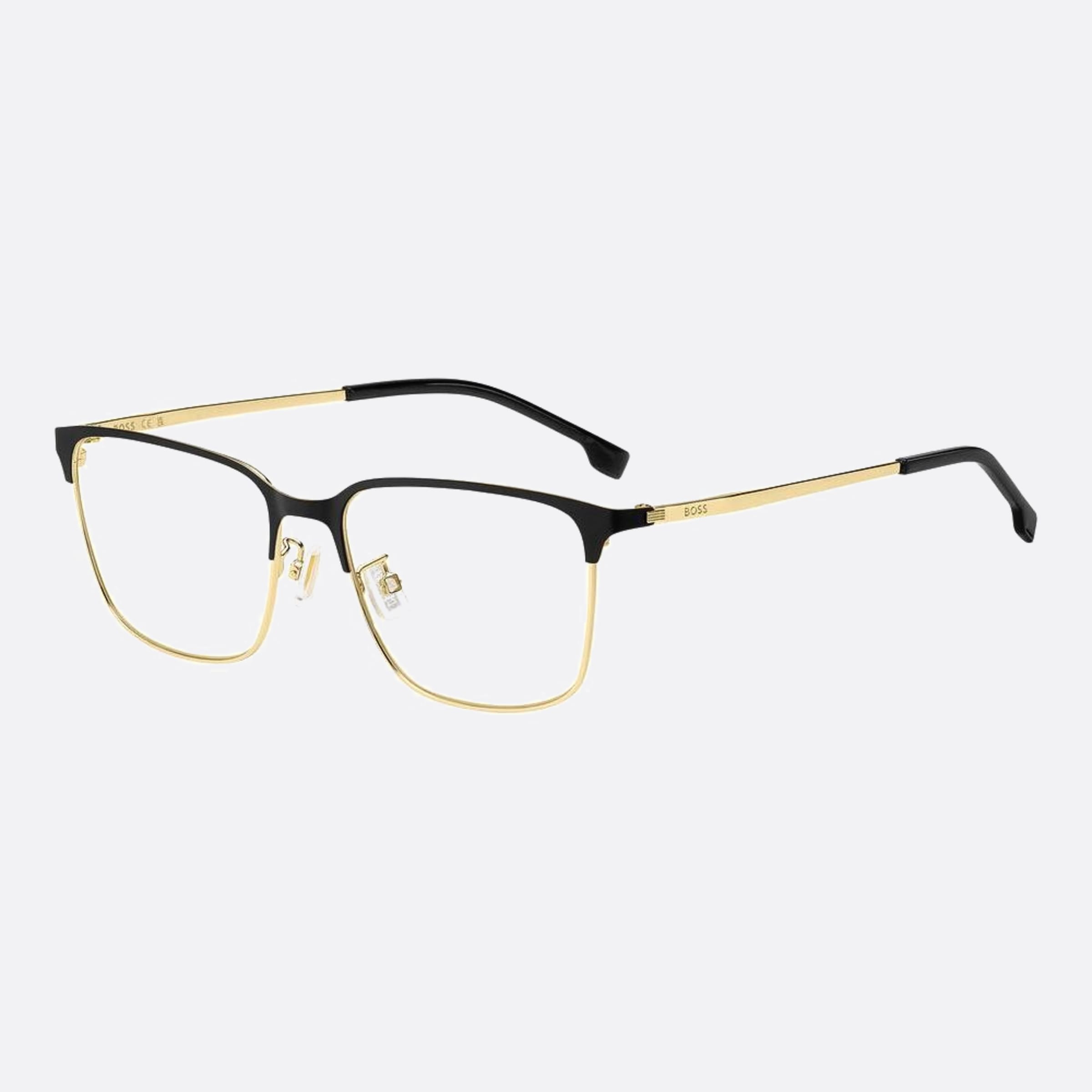 Boss 55mm Boss I46 Gold Squared Men Eyeglasses - Side View