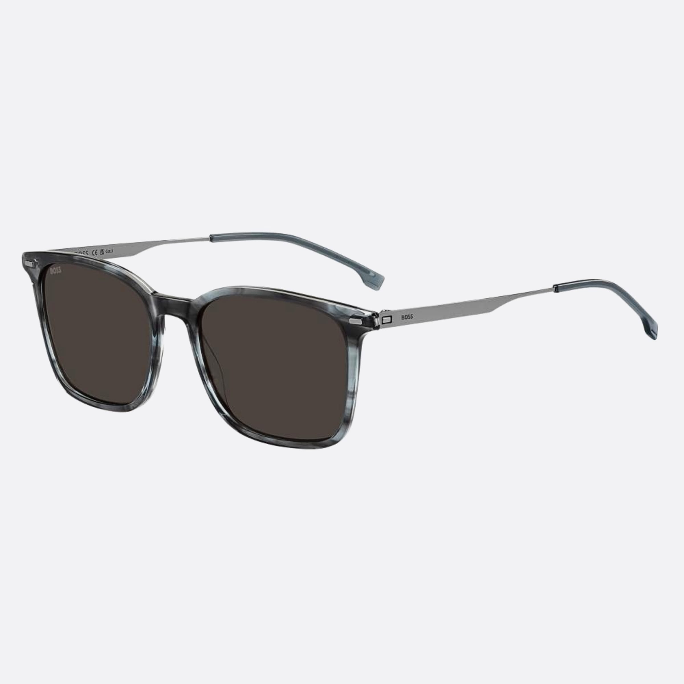 Boss 54mm Boss Vq7 Grey Squared Men Sunglasses - Side View