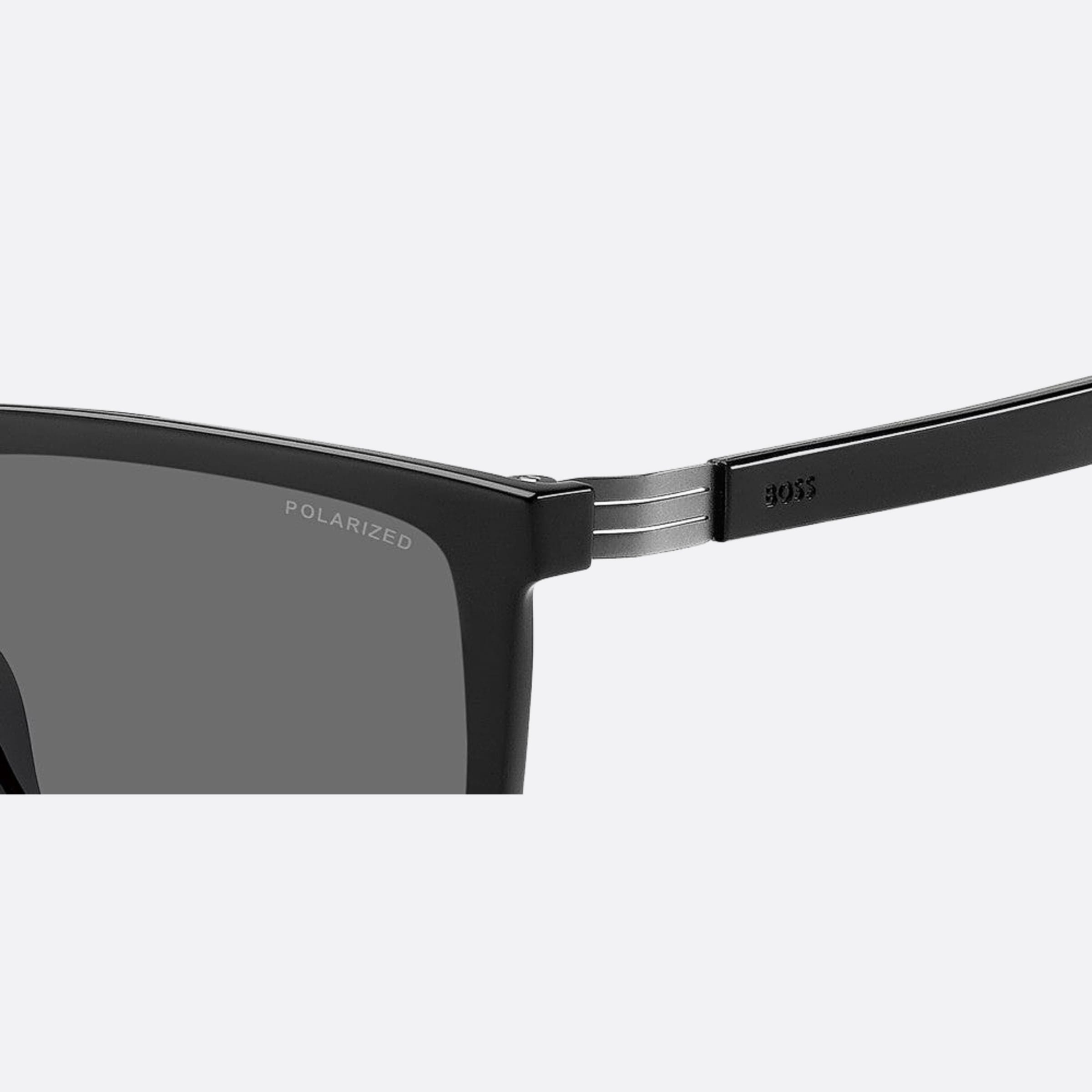 Boss 56mm Boss Black Squared Polarized Men Sunglasses - Detail View