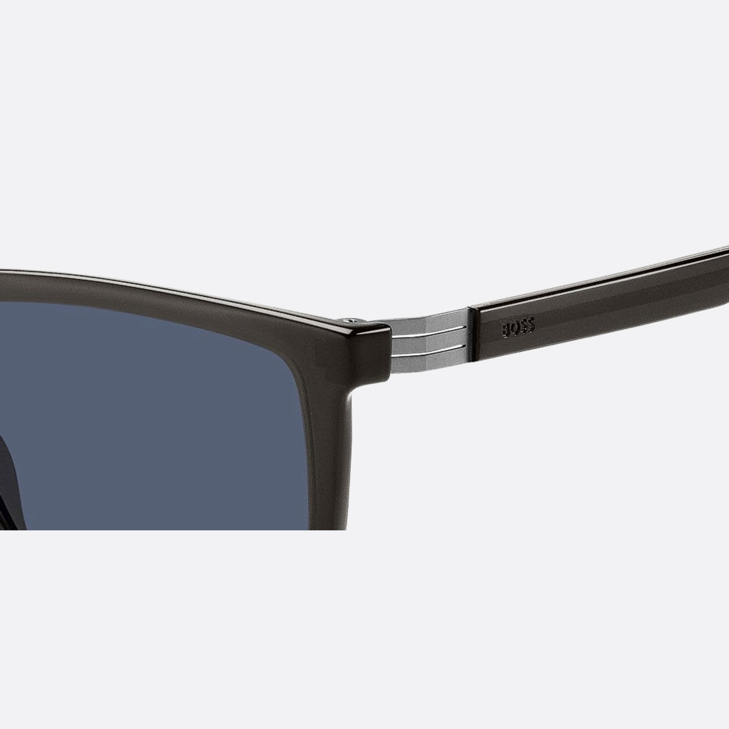 Boss 56mm Boss Kb7 Black Squared Men Sunglasses - Detail View