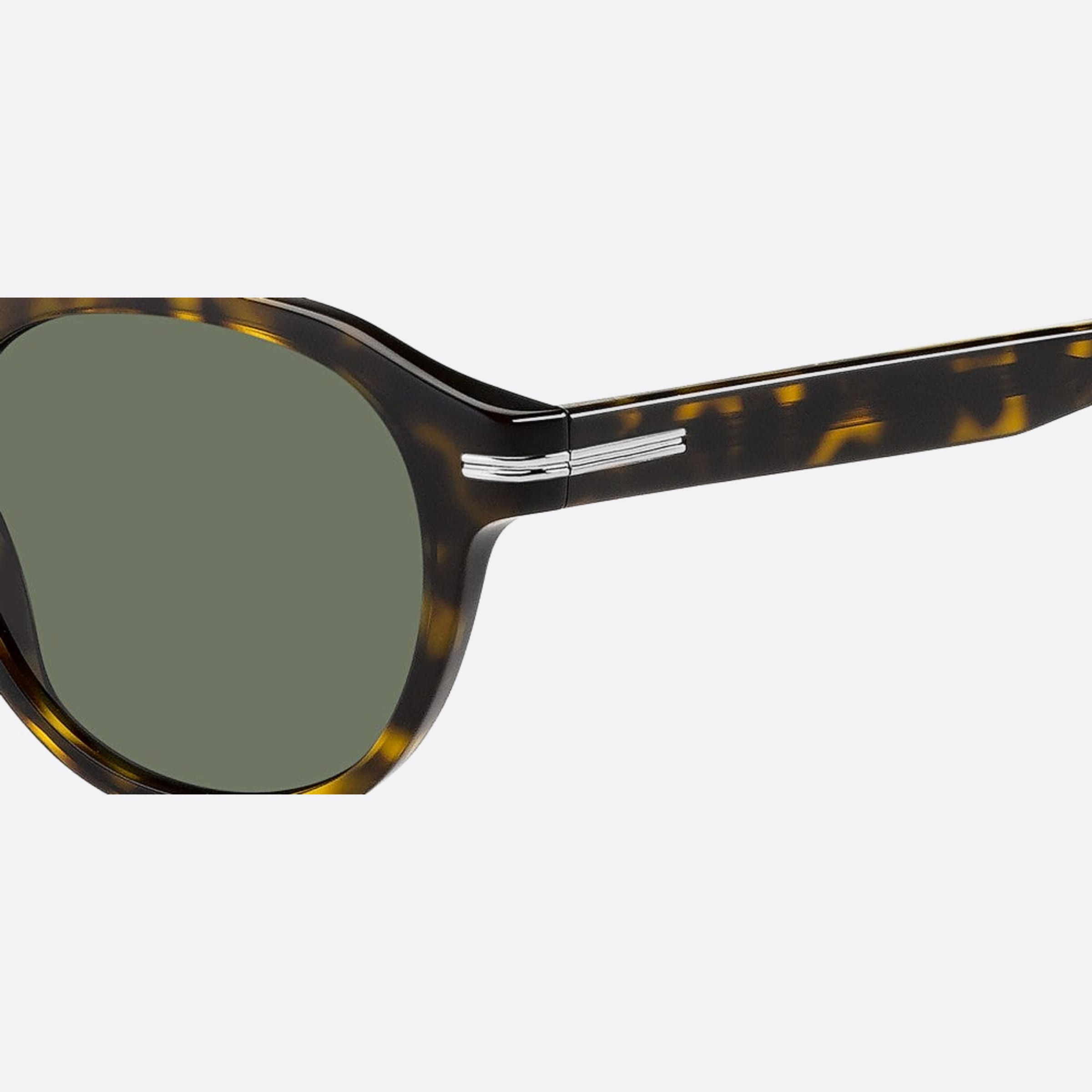 Boss 50mm Boss Havana Round Men Sunglasses - Detail View