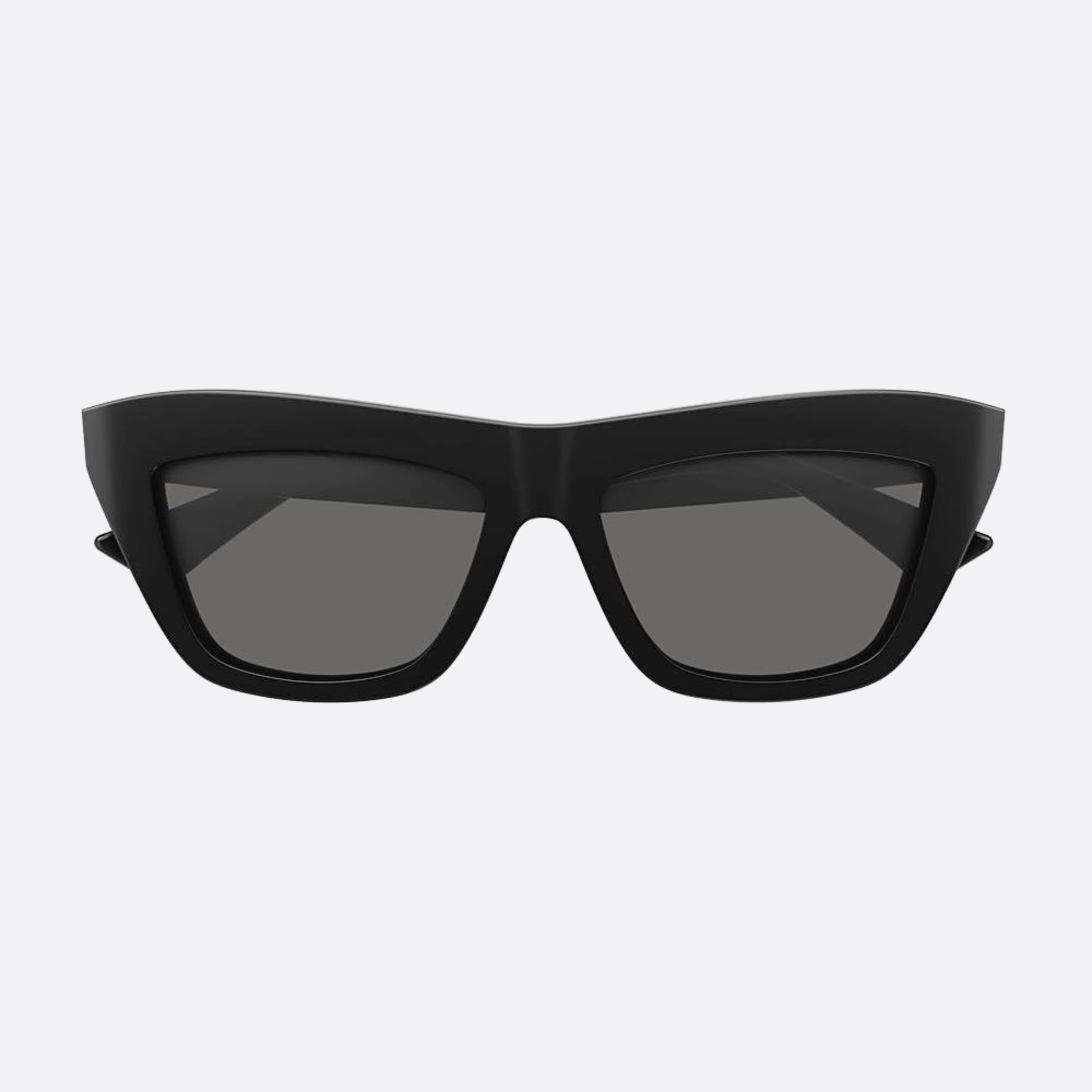 Bottega 55mm Veneta Black Geometric Unisex Sunglasses - Detail View
