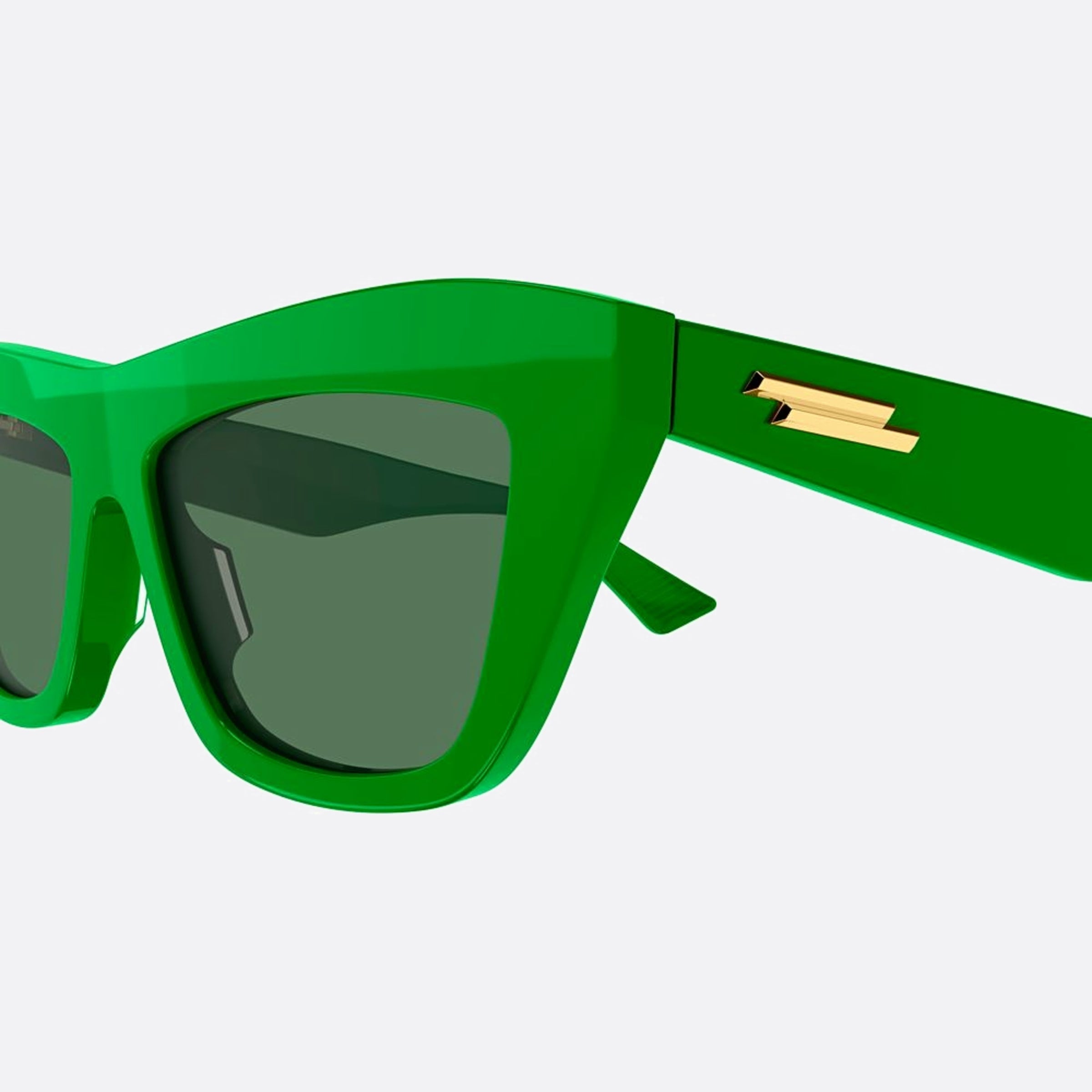 Bottega 55mm Veneta Green Geometric Unisex Sunglasses - Lifestyle Shot