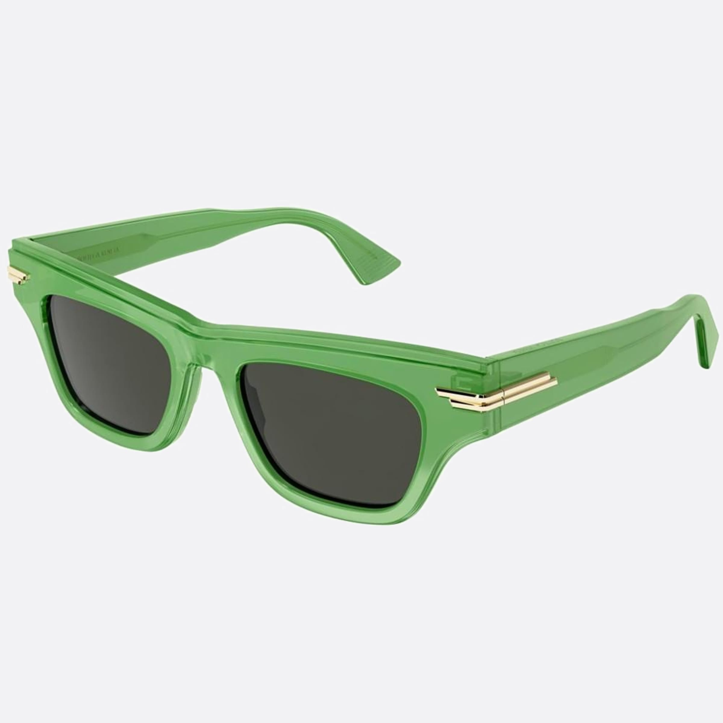 Bottega 51mm Veneta Green Cat Eye Woman Sunglasses - Side View
