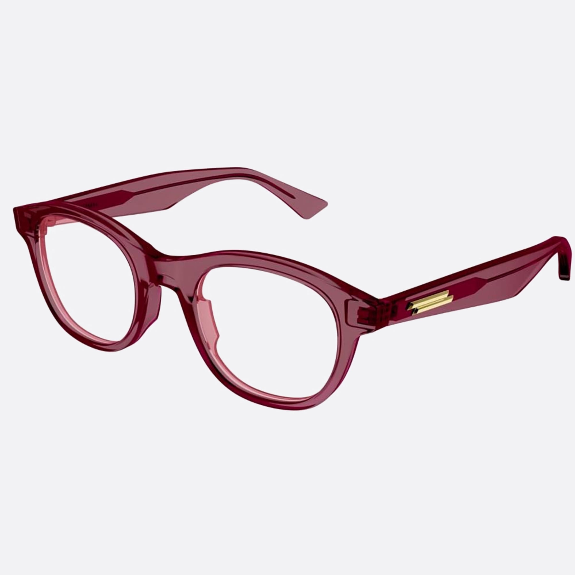 Bottega 49mm Veneta Red Visor Unisex Eyeglasses - Side View