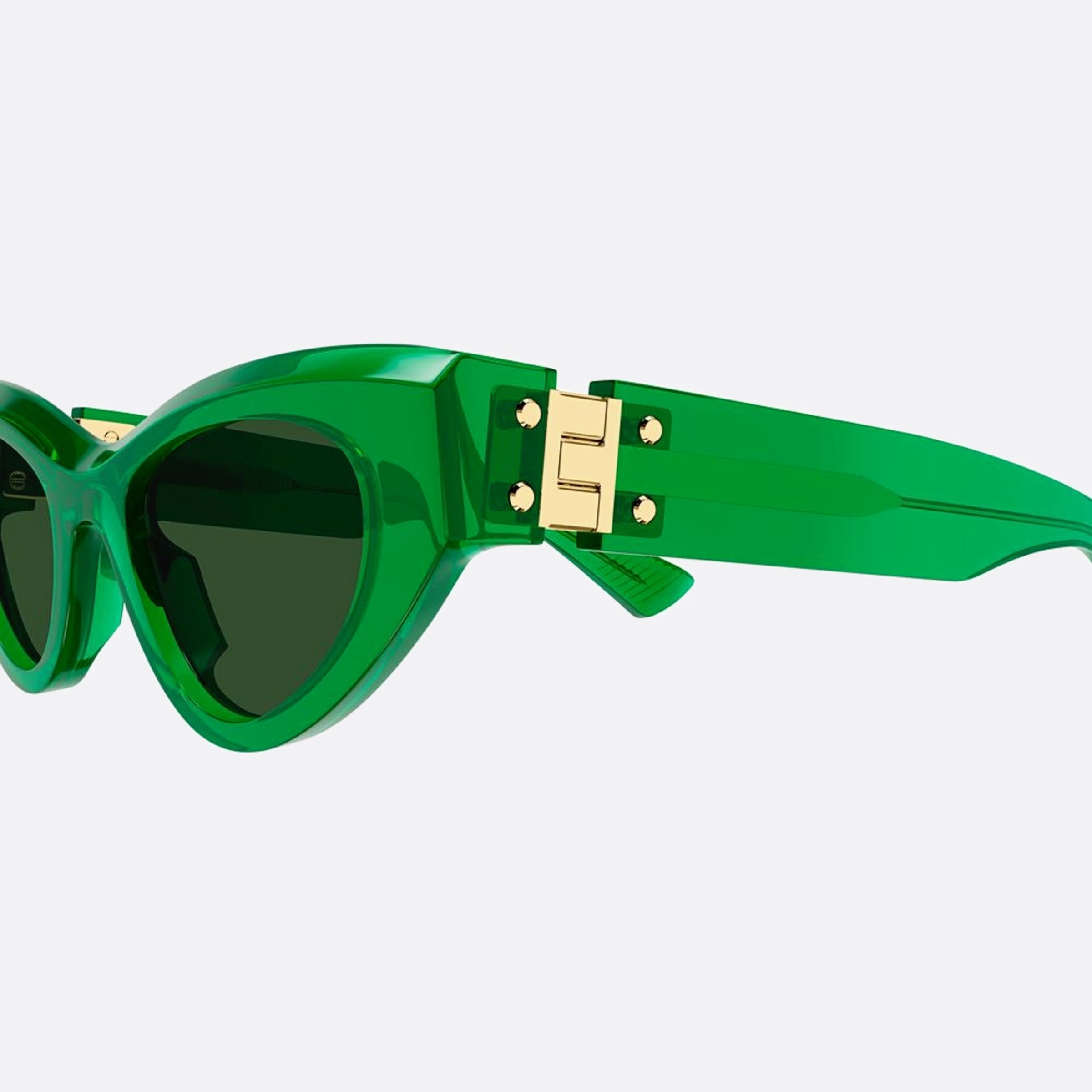 Bottega 49mm Veneta Ggg Green Geometric Woman Sunglasses - Detail View