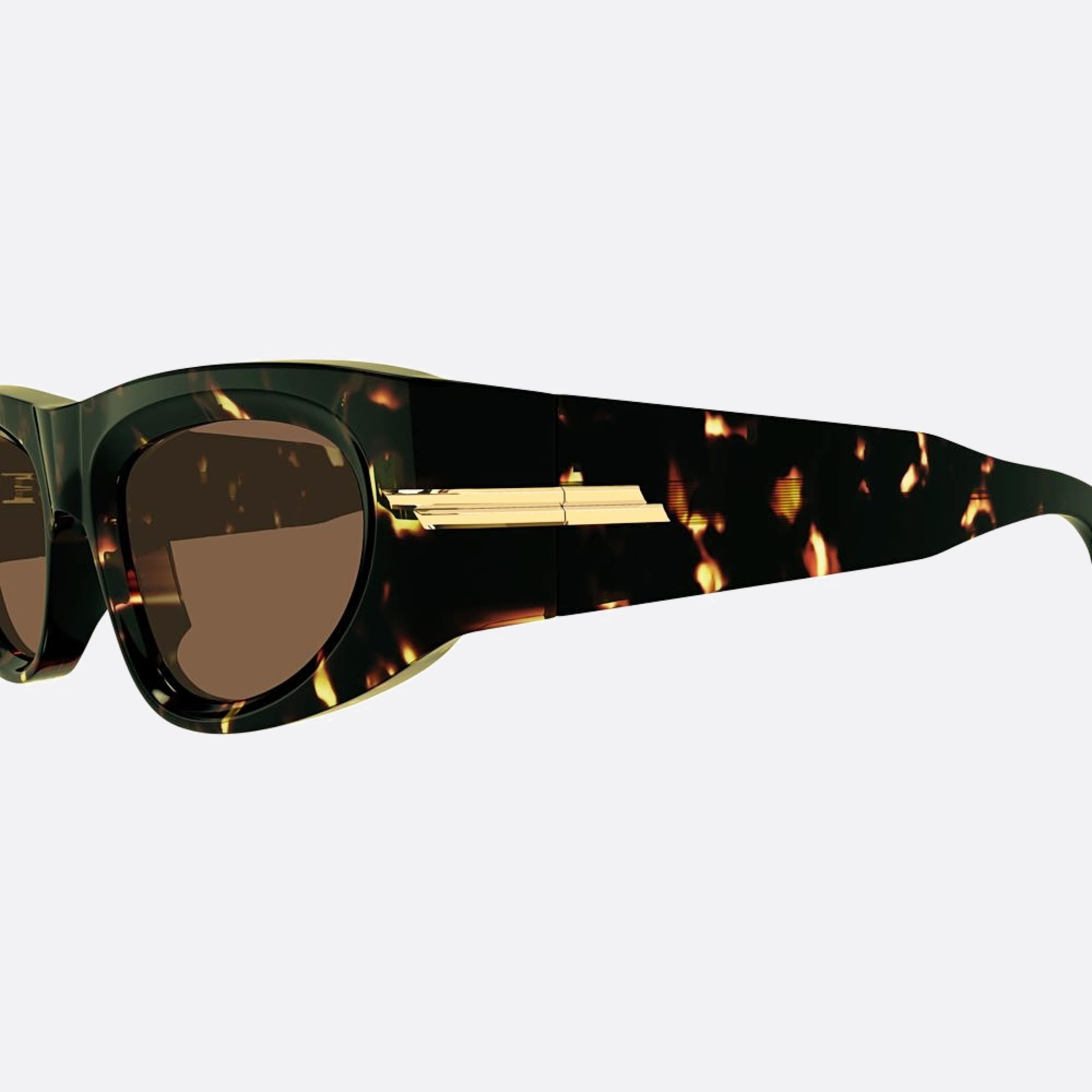 Bottega 51mm Veneta Havana Geometric Women Sunglasses - Detail View