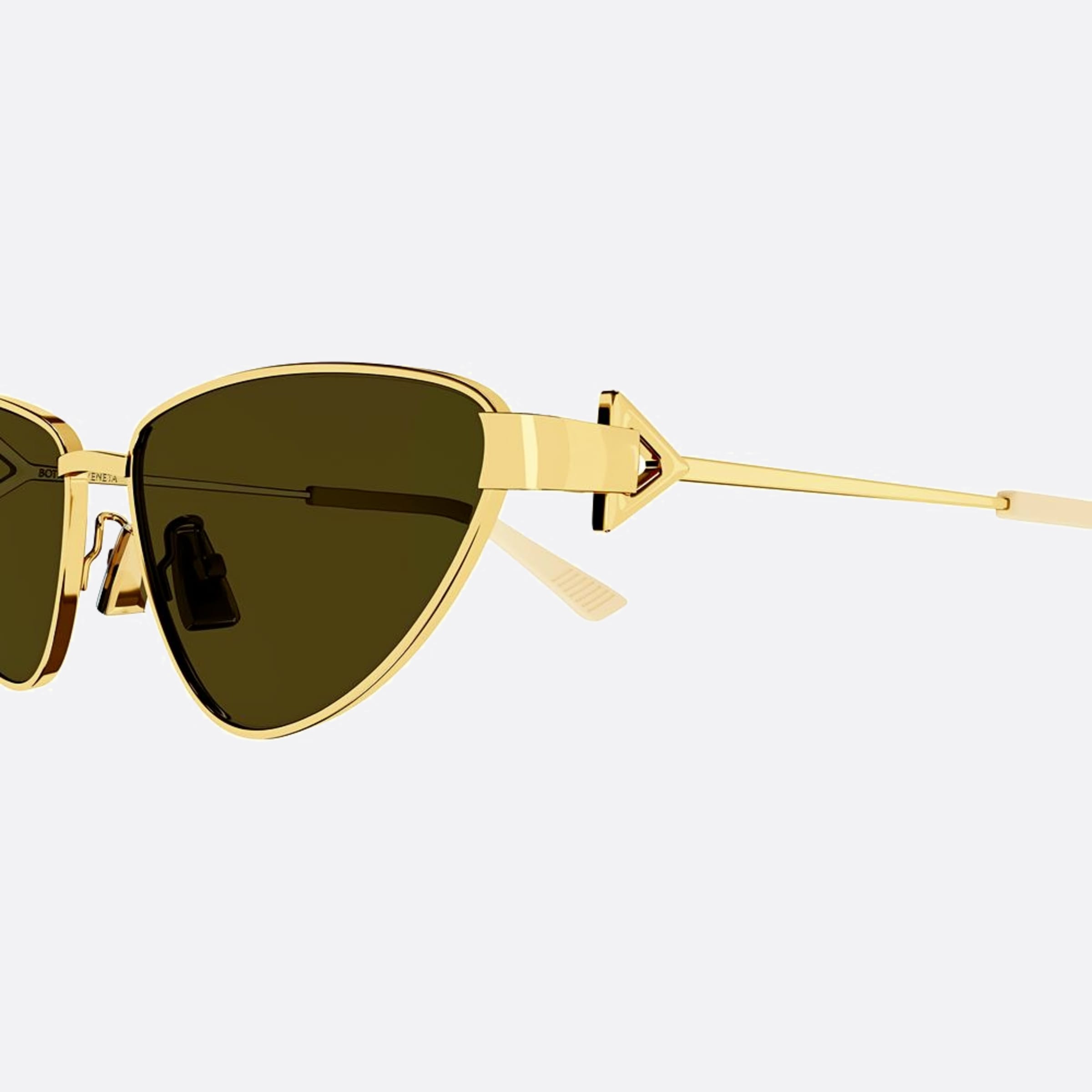 Bottega 59mm Veneta Gold Cat Eye Woman Sunglasses - Detail View