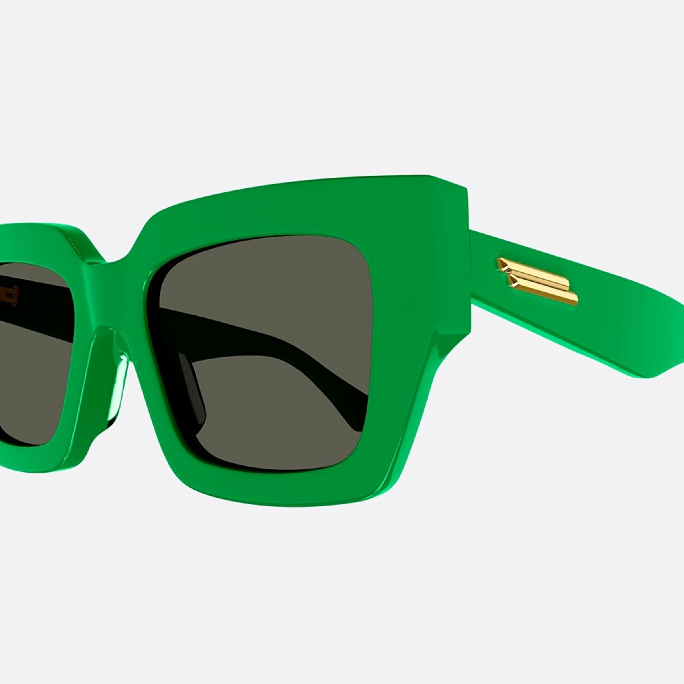Bottega 52mm Veneta Green Squared Woman Sunglasses - Detail View