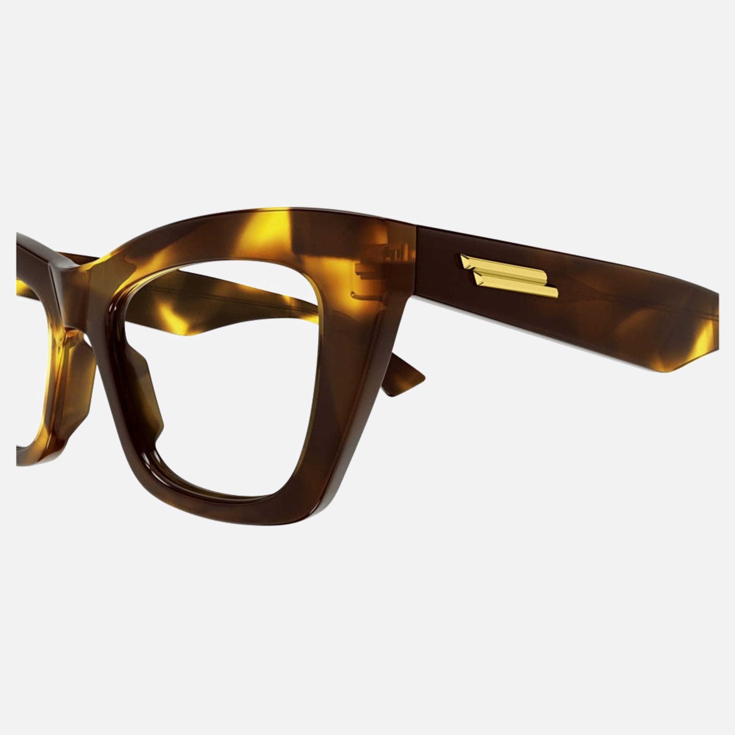 Bottega 50mm Veneta Havana Cat Eye Woman Eyeglasses - Detail View