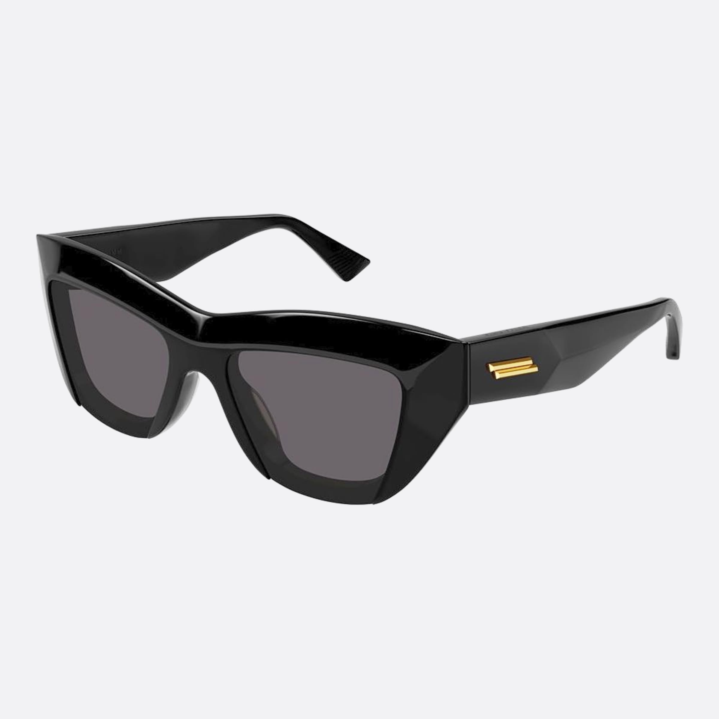 Bottega 52mm Veneta Black Squared Woman Sunglasses - Side View