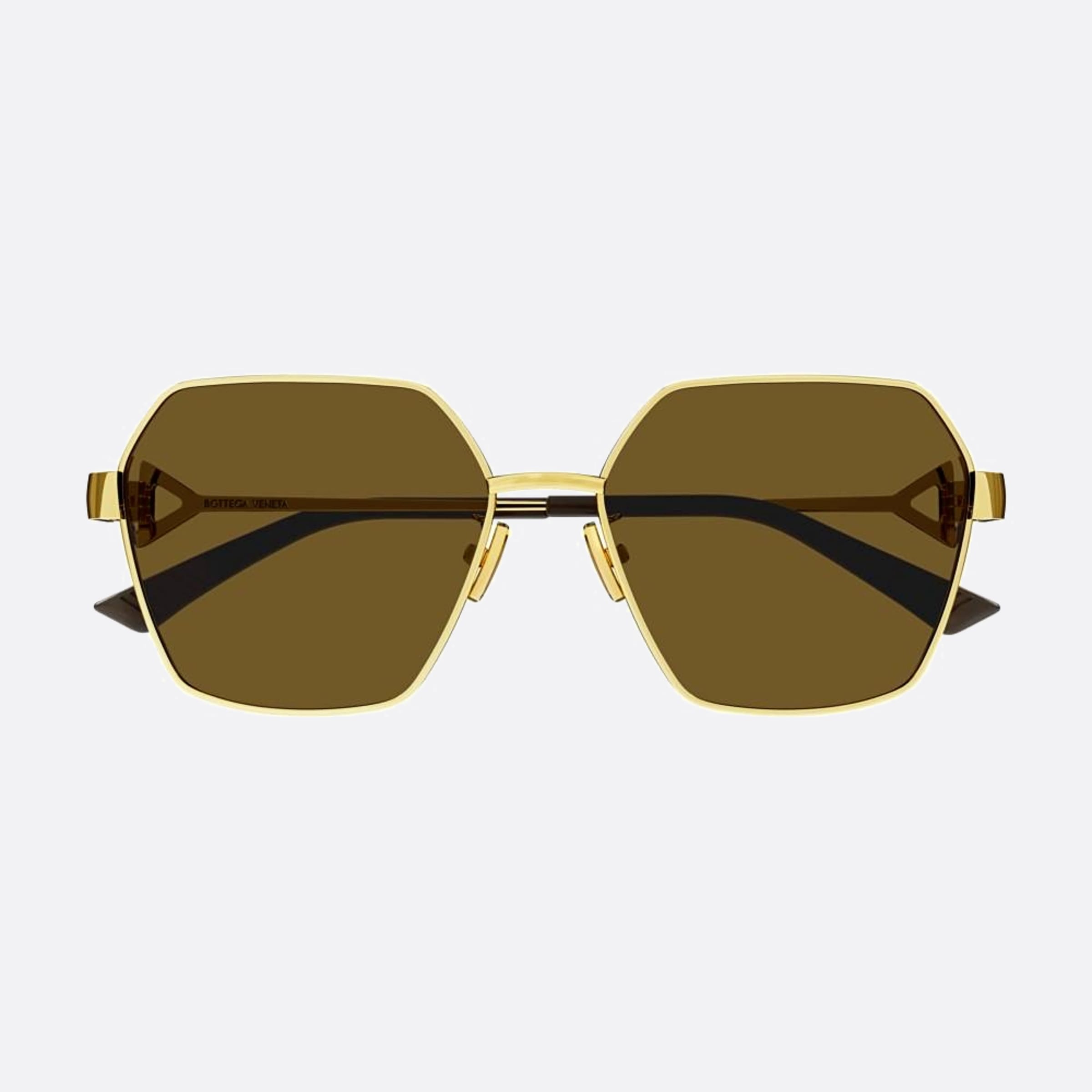 Bottega 57mm Veneta Gold Squared Woman Sunglasses - Main View