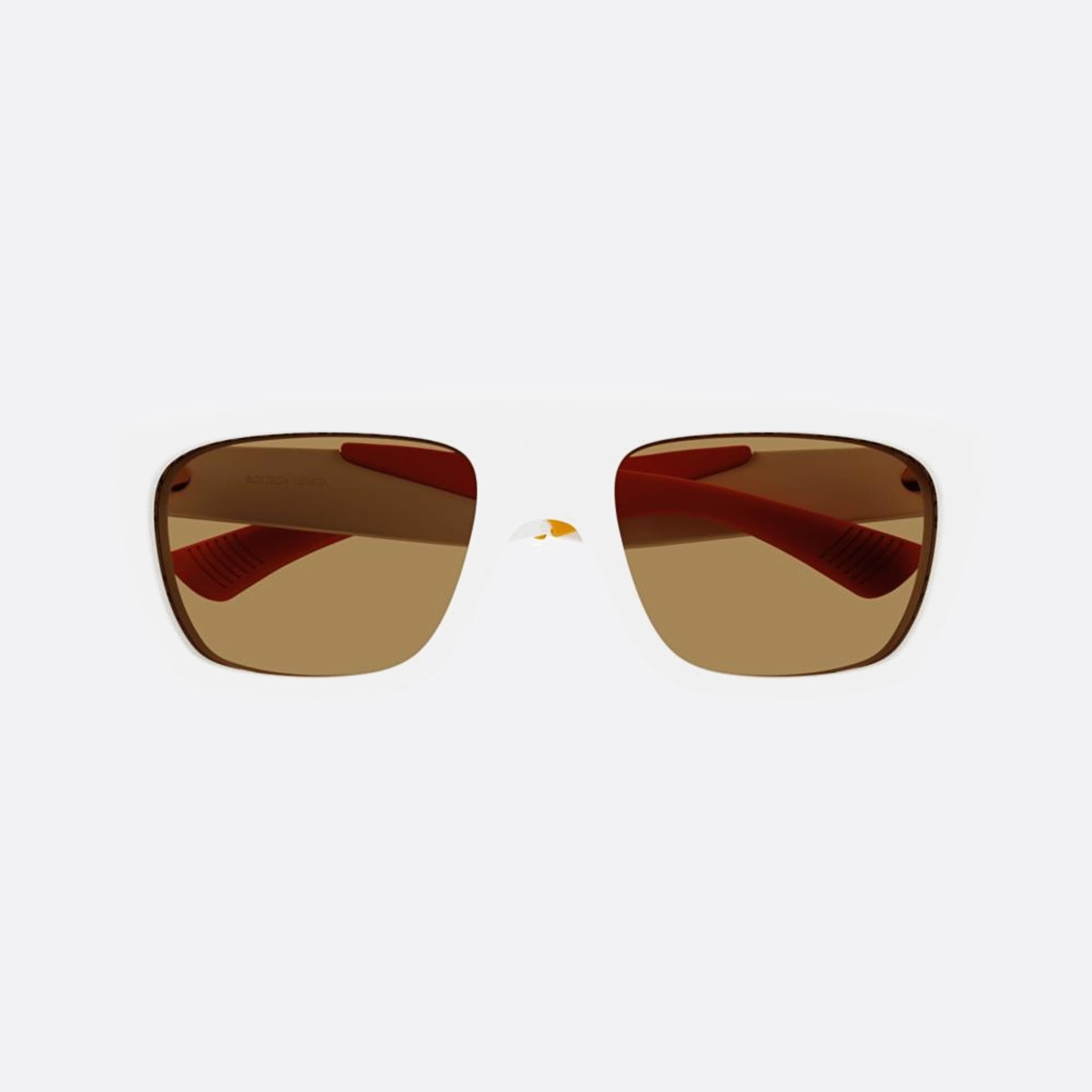 Bottega 54mm Veneta White Squared Man Sunglasses - Main View