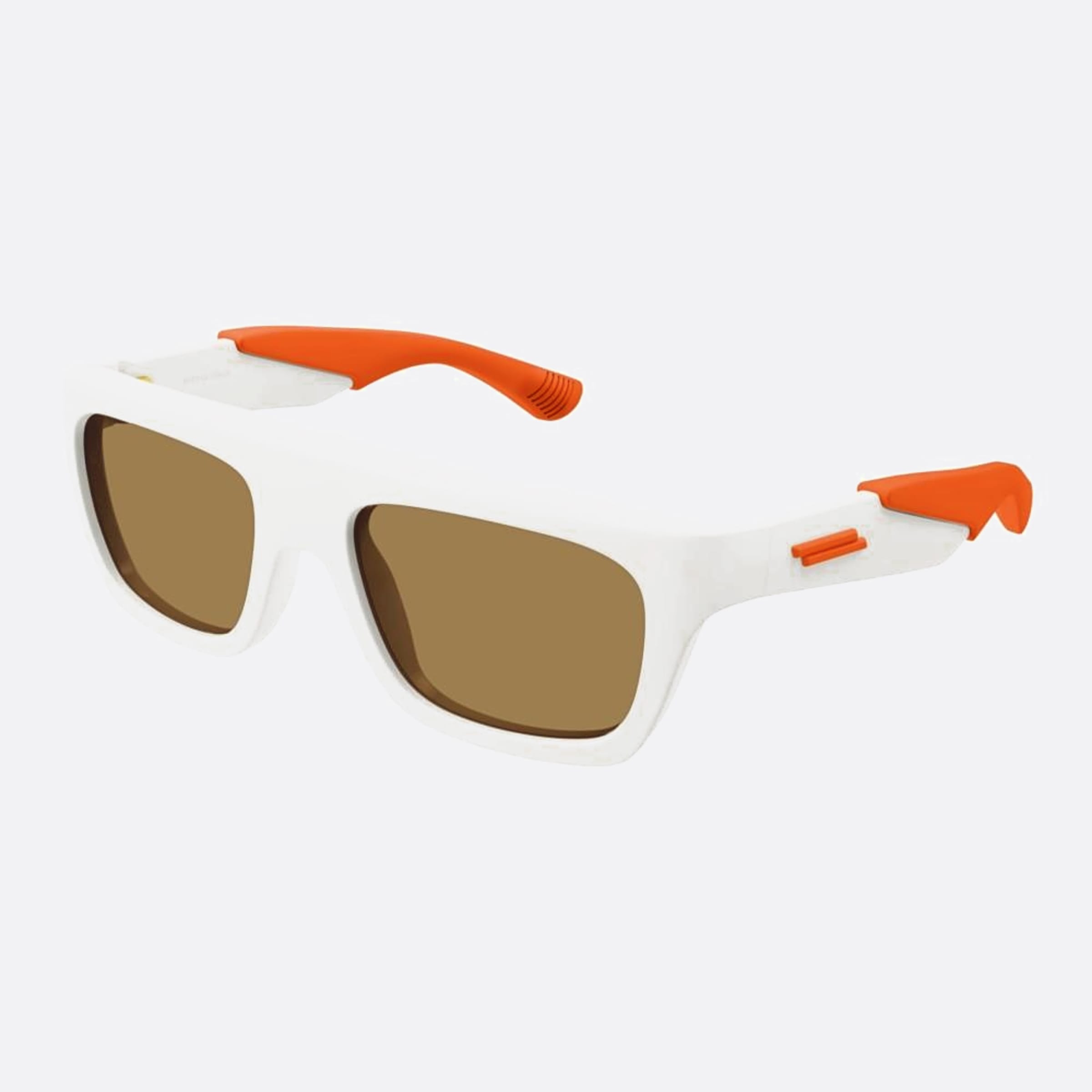 Bottega 54mm Veneta White Squared Man Sunglasses - Side View