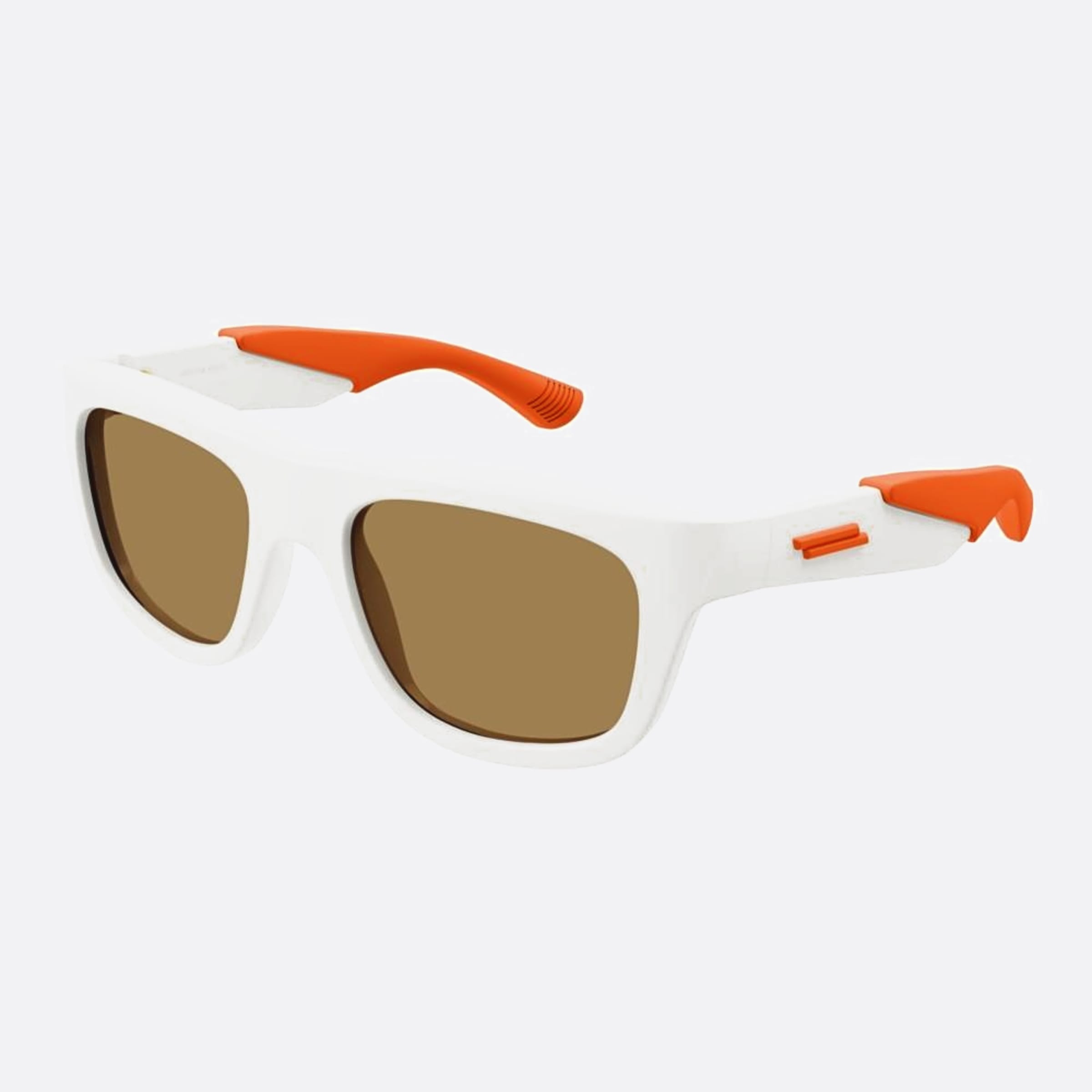 Bottega 53mm Veneta White Squared Man Sunglasses - Side View