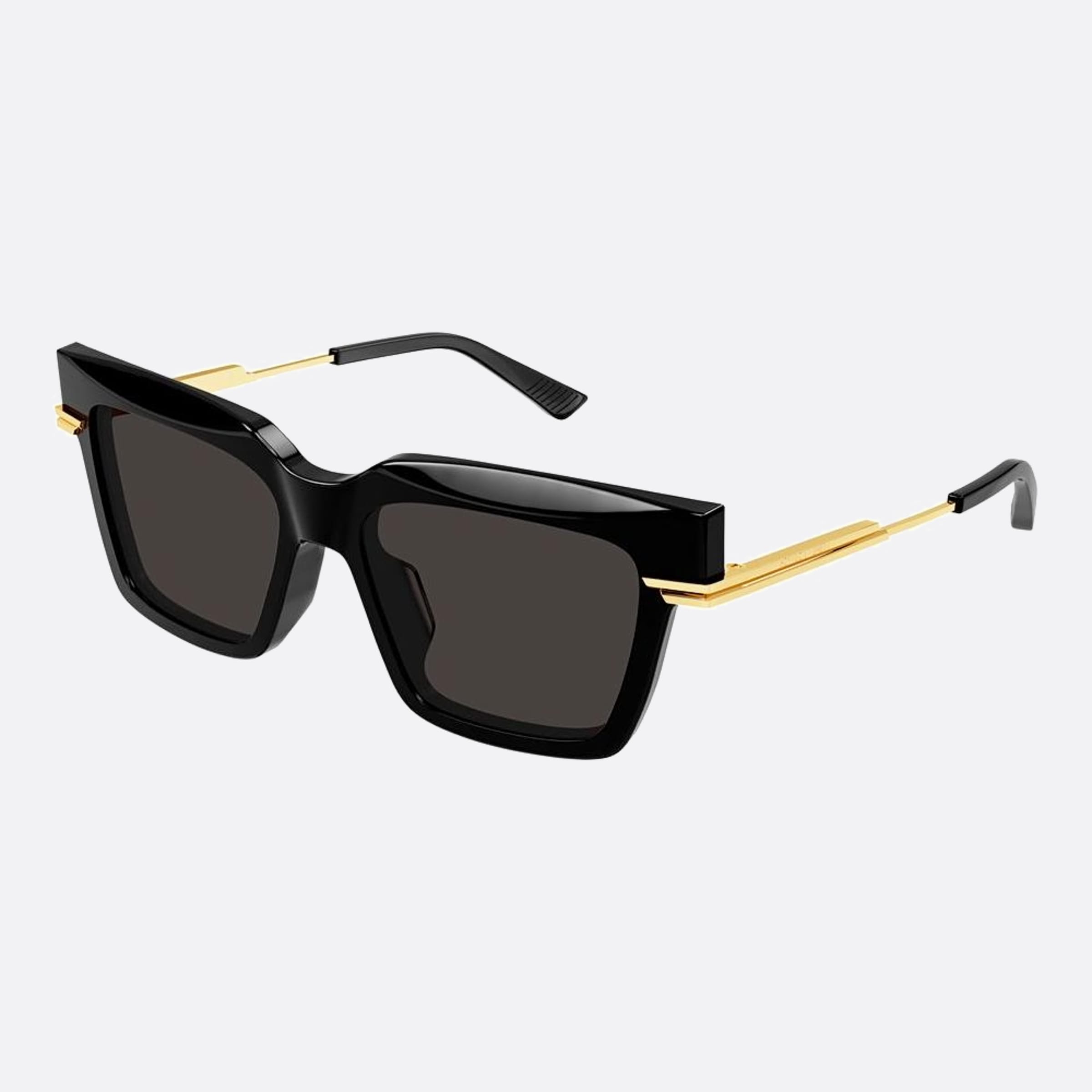Bottega 53mm Veneta Gold Squared Woman Sunglasses - Side View