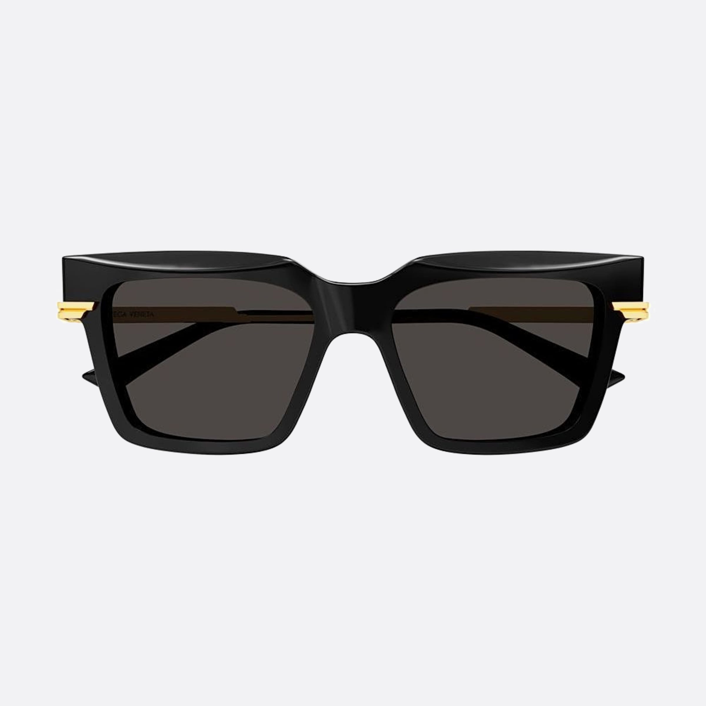 Bottega 53mm Veneta Gold Squared Woman Sunglasses - Detail View