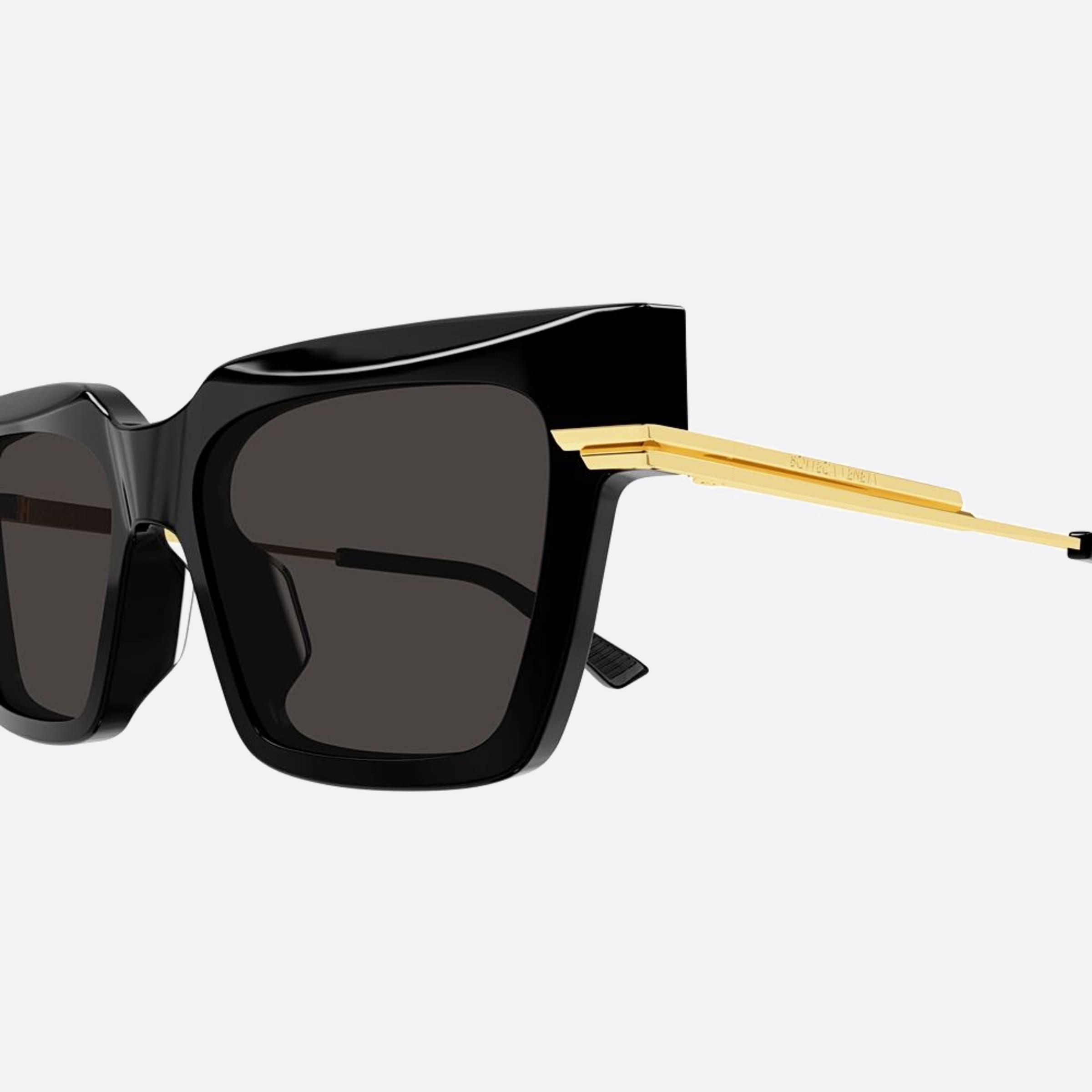 Bottega 53mm Veneta Gold Squared Woman Sunglasses - Lifestyle Shot