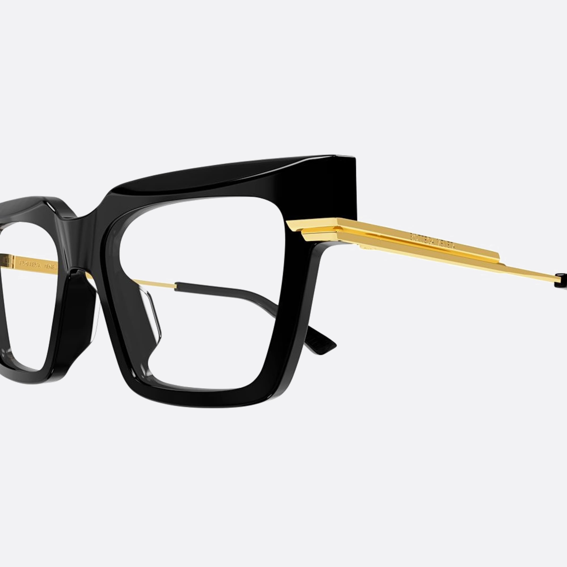 Bottega 53mm Veneta Black Squared Woman Eyeglasses - Lifestyle Shot