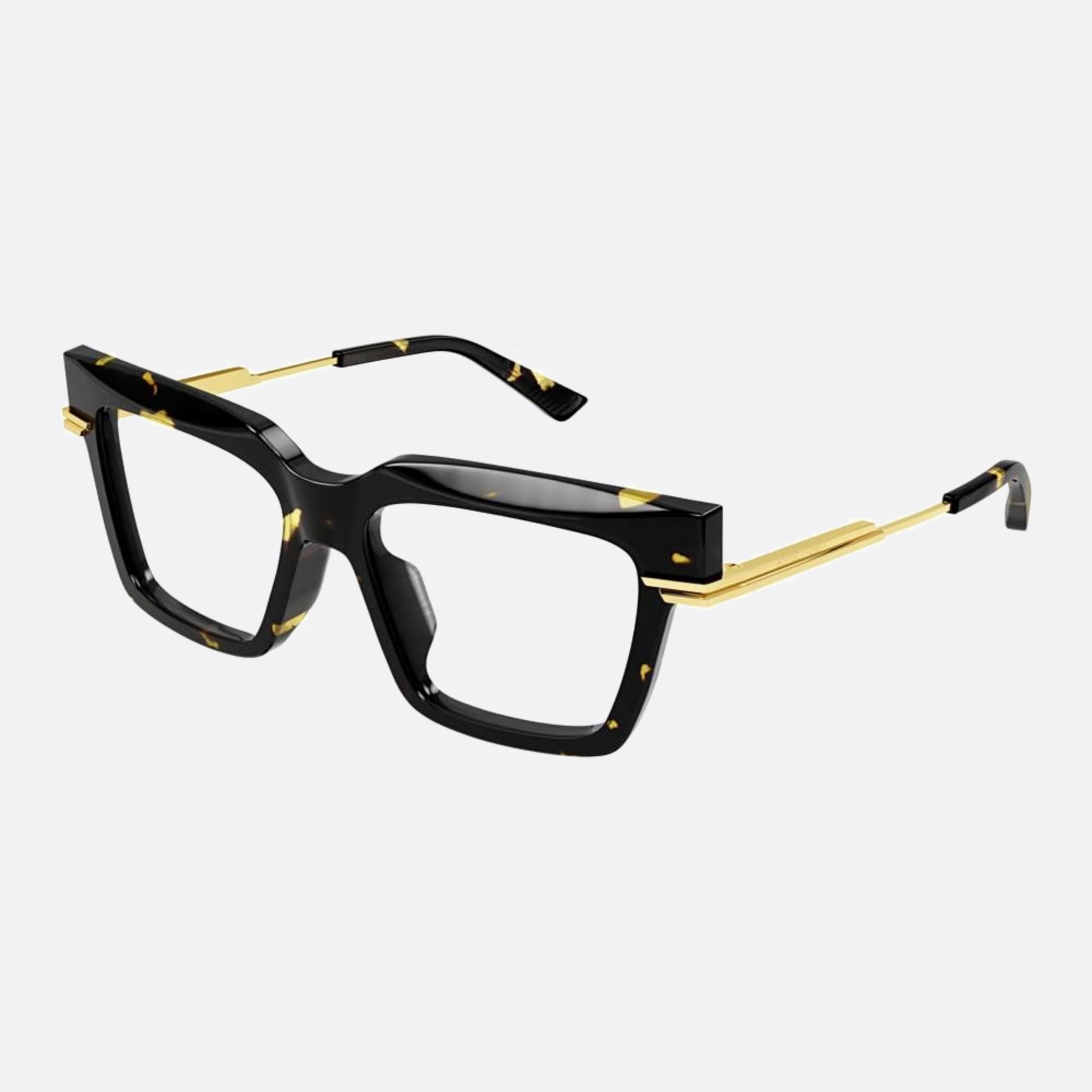 Bottega 53mm Veneta Brown Squared Woman Eyeglasses - Side View
