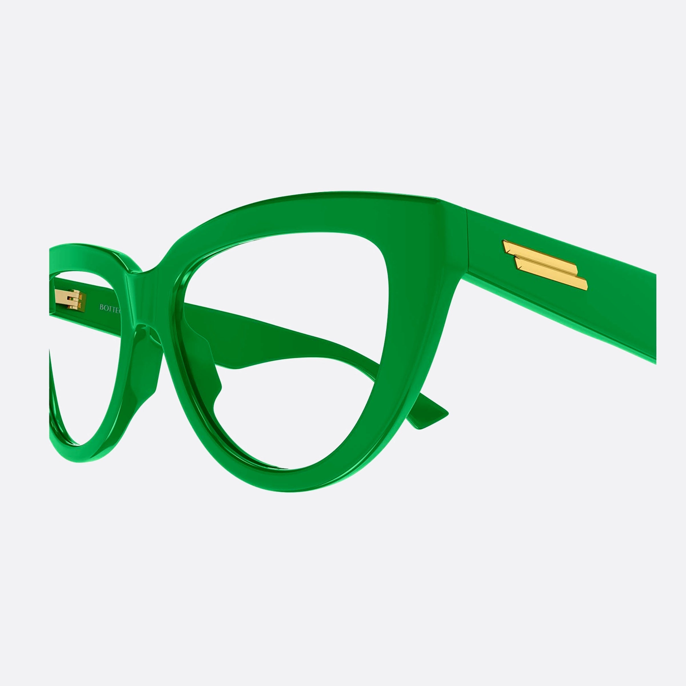 Bottega 54mm Veneta Green Squared Woman Eyeglasses - Detail View