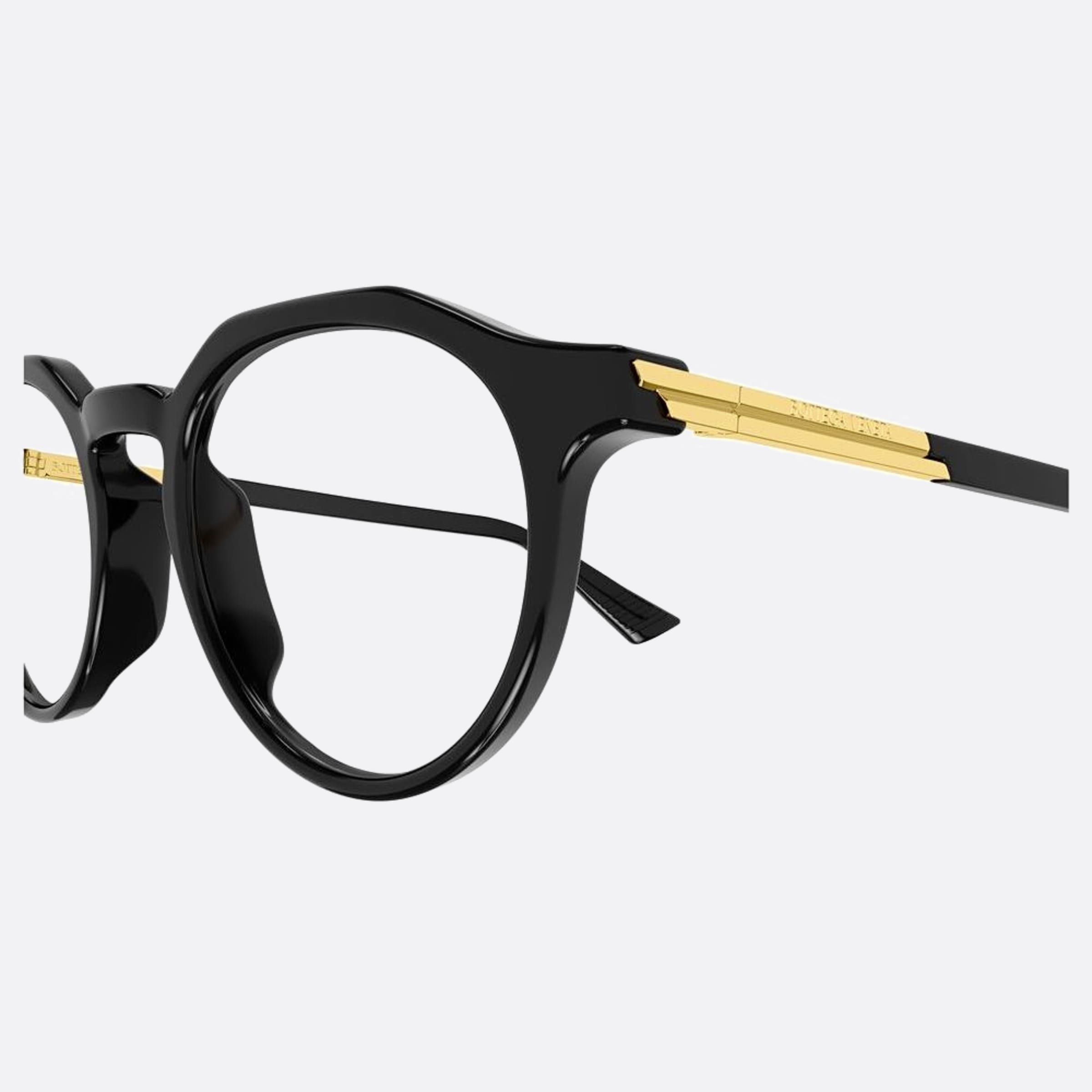 Bottega 48mm Veneta Black Pantos Man Eyeglasses - Detail View