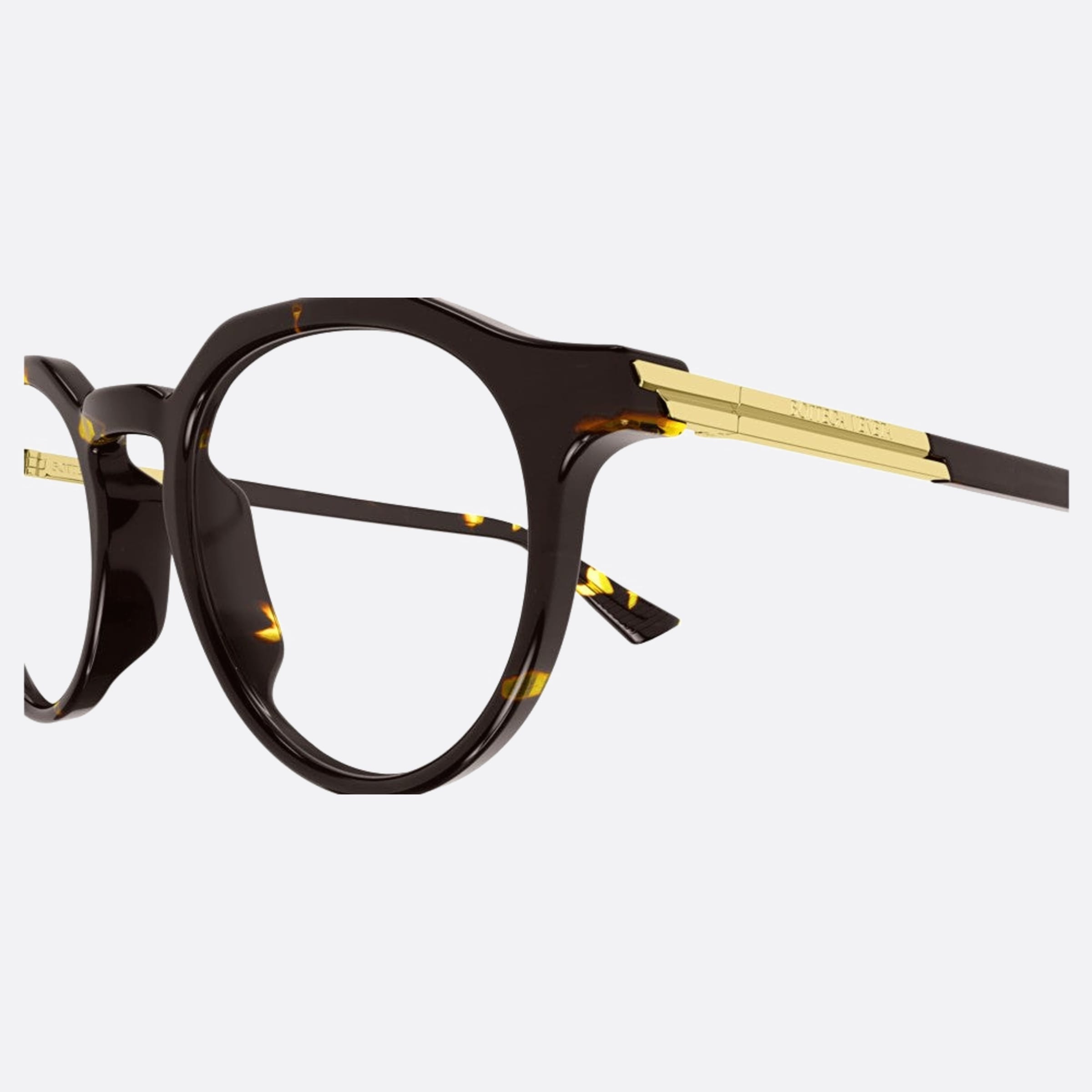 Bottega 48mm Veneta Havana Pantos Man Eyeglasses - Detail View