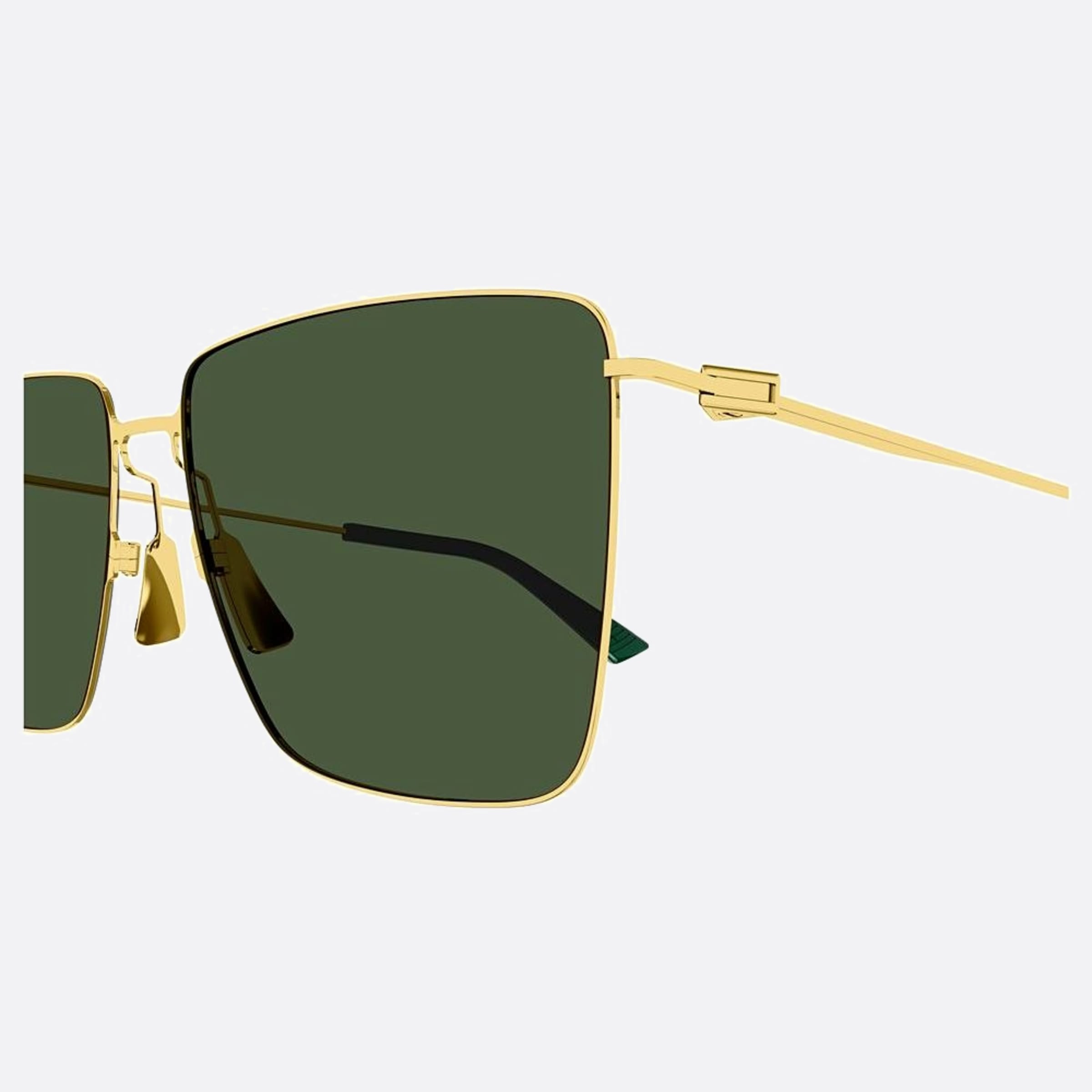 Bottega 58mm Veneta Gold Squared Man Sunglasses - Detail View