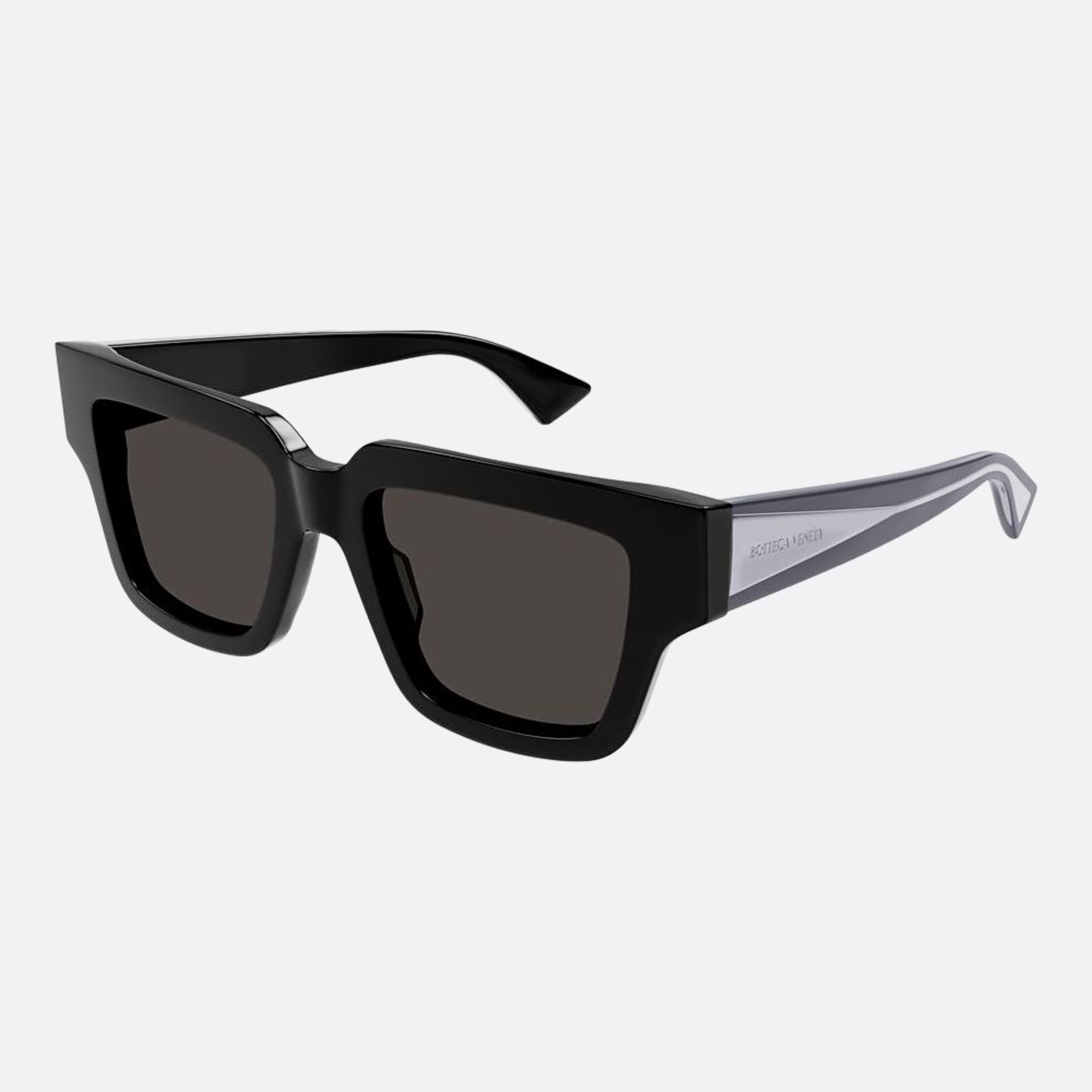 Bottega 52mm Veneta Black Squared Woman Sunglasses - Side View
