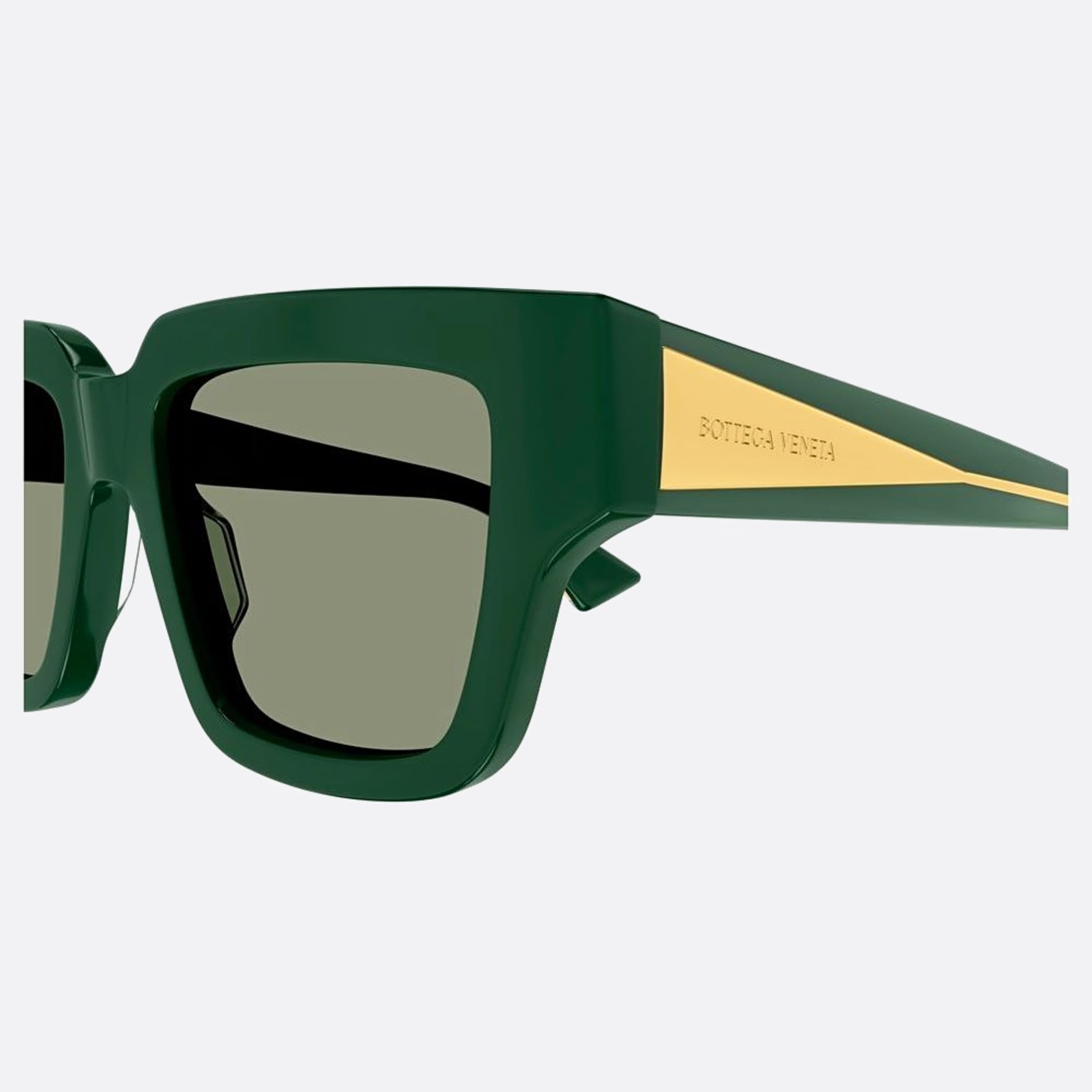Bottega 52mm Veneta Green Squared Woman Sunglasses - Detail View