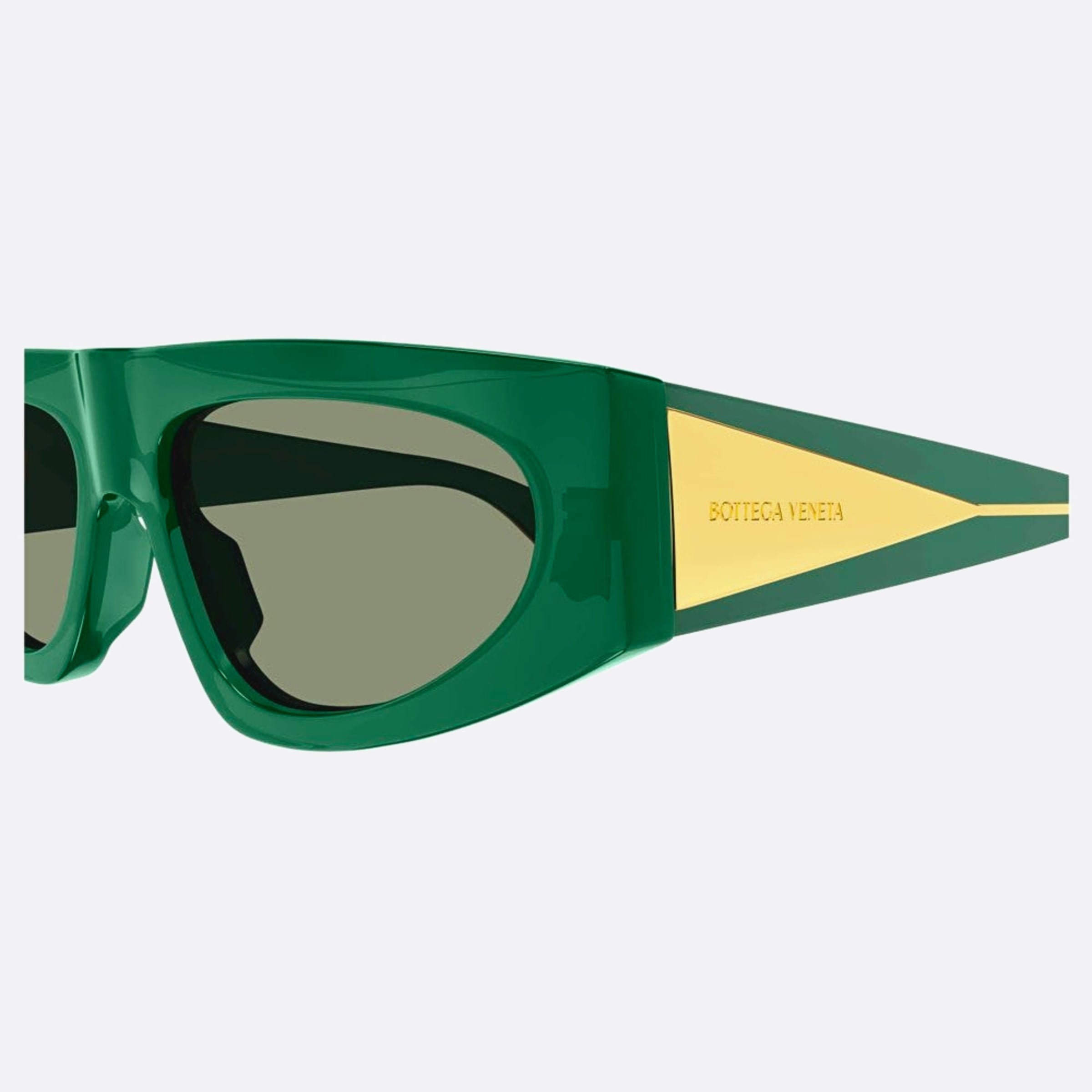 Bottega 57mm Veneta Green Geometric Woman Sunglasses - Detail View