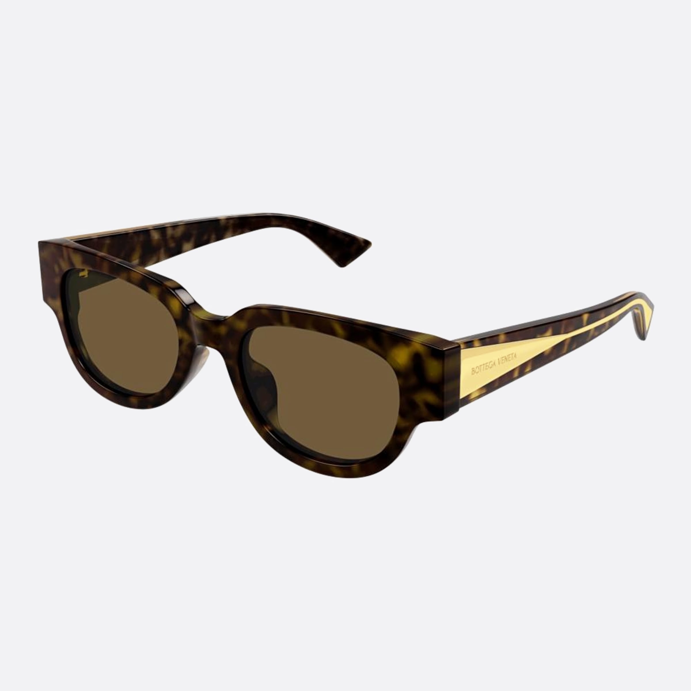Bottega 52mm Veneta Bv1278sa Havana Squared Woman Sunglasses - Side View