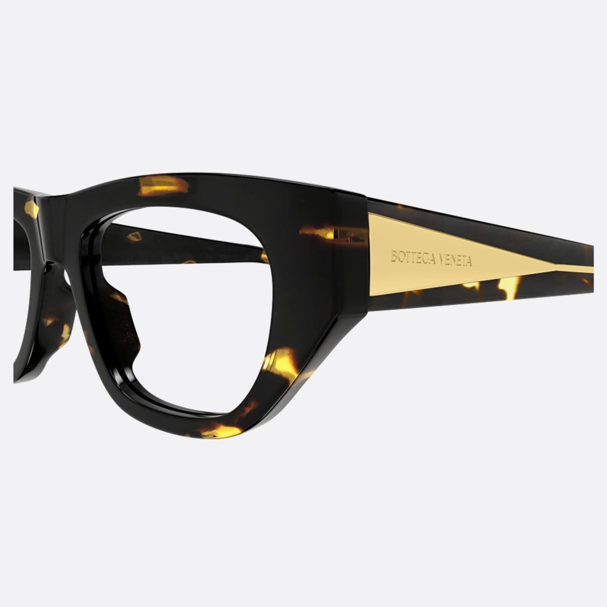 Bottega 51mm Veneta Havana Squared Woman Eyeglasses - Detail View