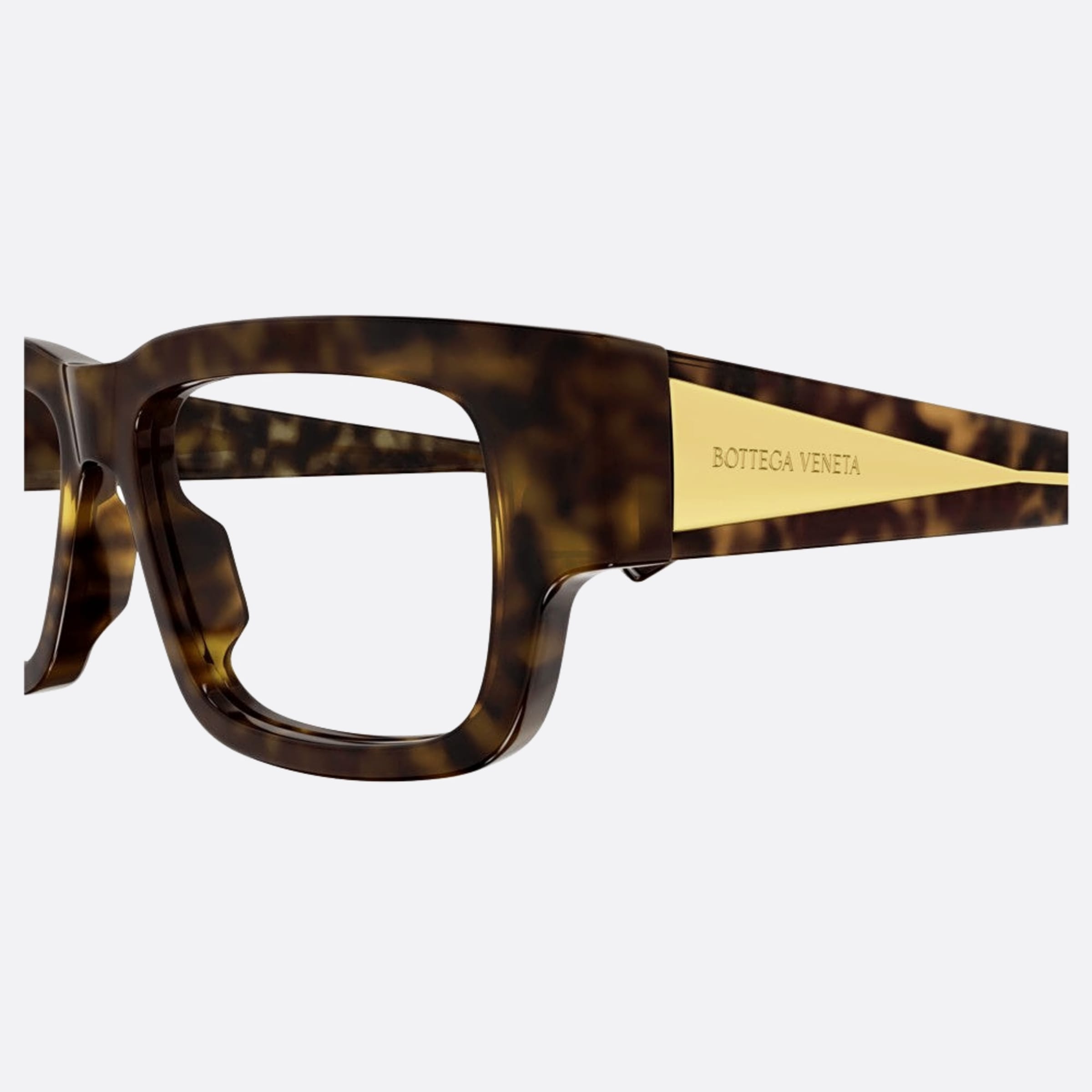Bottega 51mm Veneta Havana Rectangle Woman Eyeglasses - Detail View